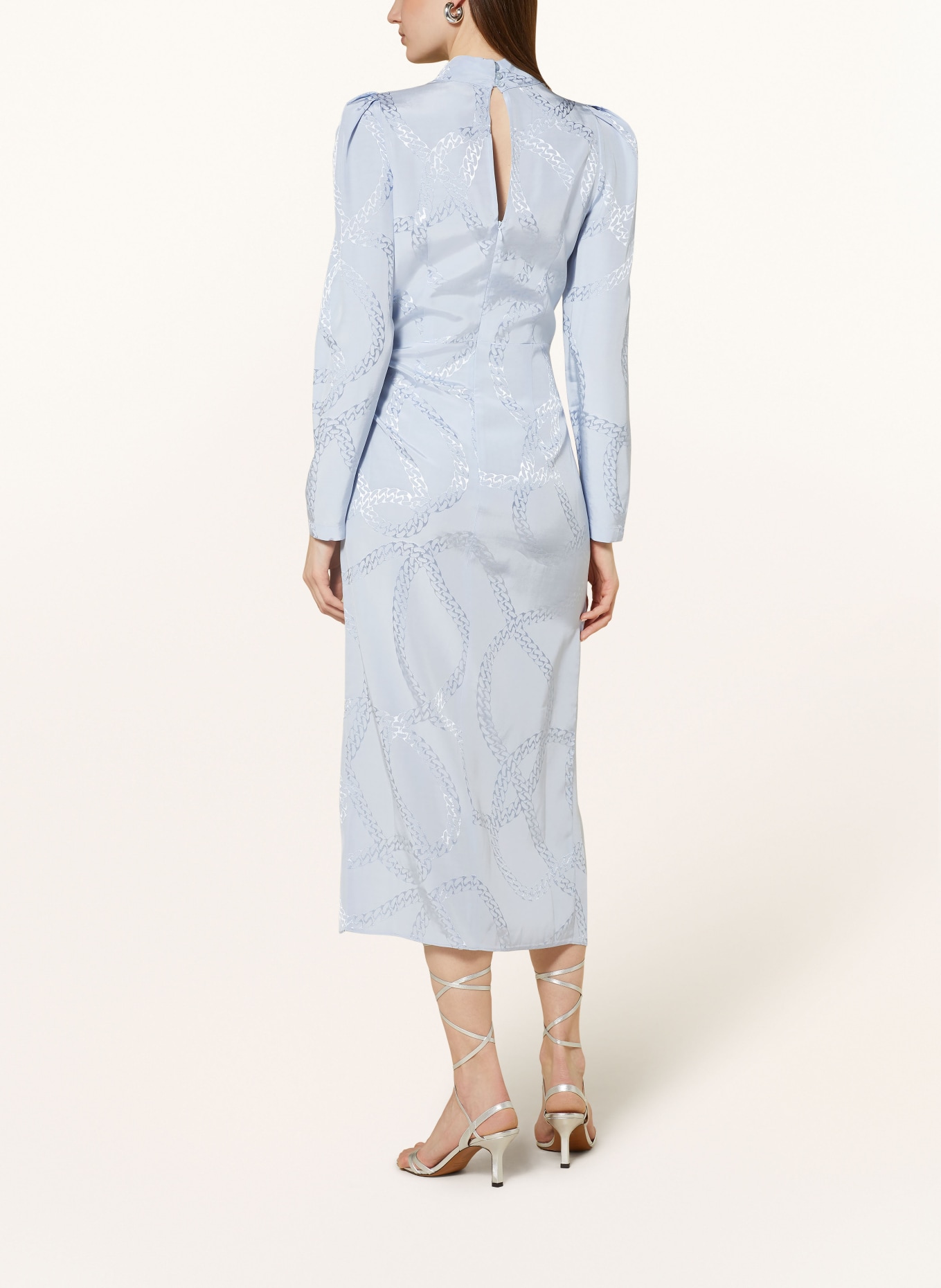 HUGO Dress KASERA in wrap look, Color: LIGHT BLUE (Image 3)