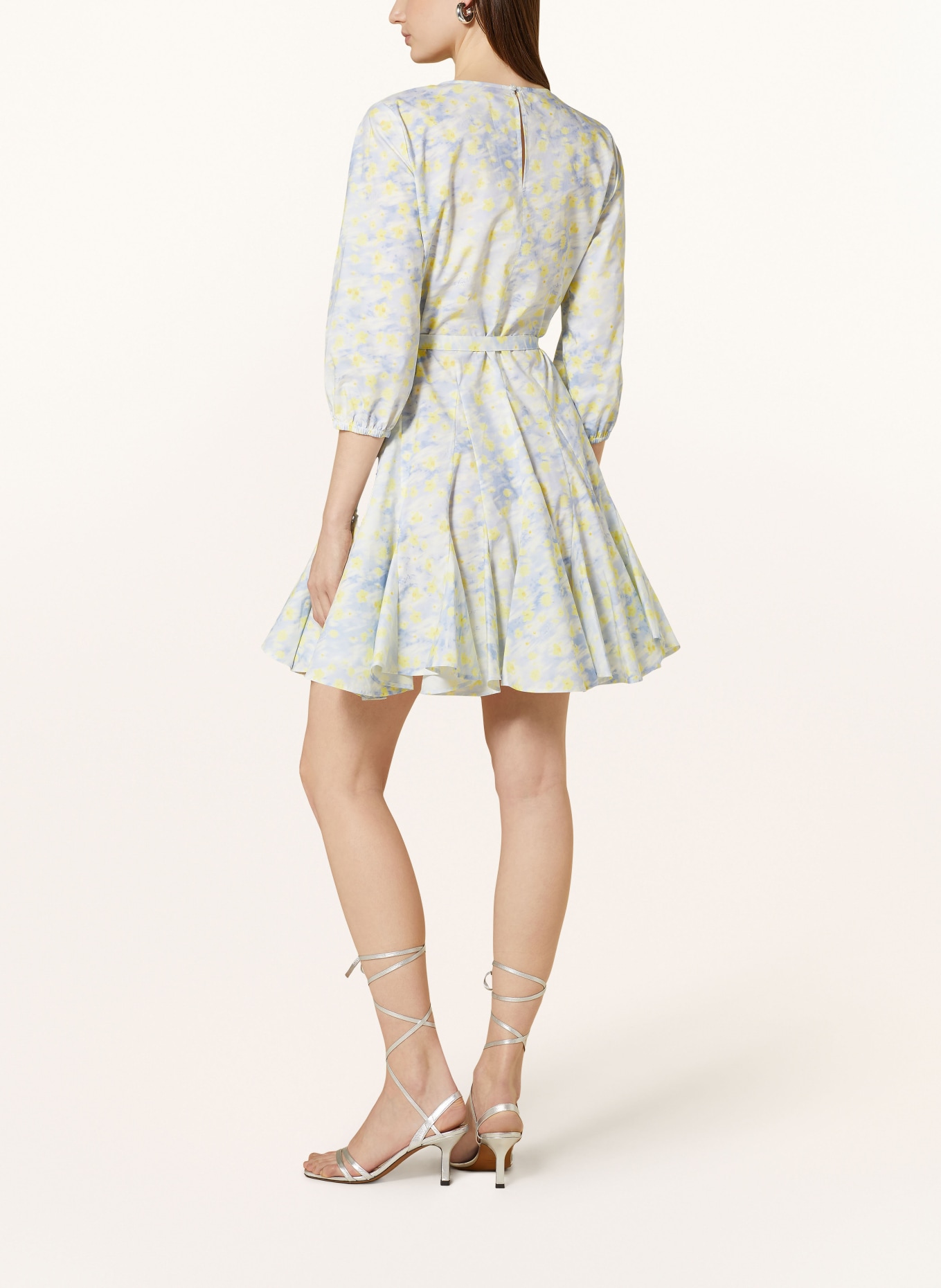 HUGO Kleid KAROMALLA mit 3/4-Arm, Farbe: NEONGELB/ HELLBLAU/ CREME (Bild 3)