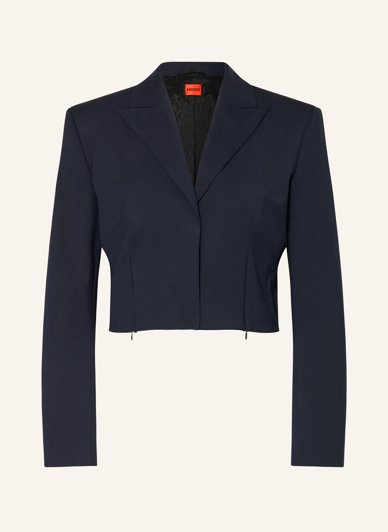 HUGO Cropped blazer ASONA, Color: DARK BLUE (Image 1)