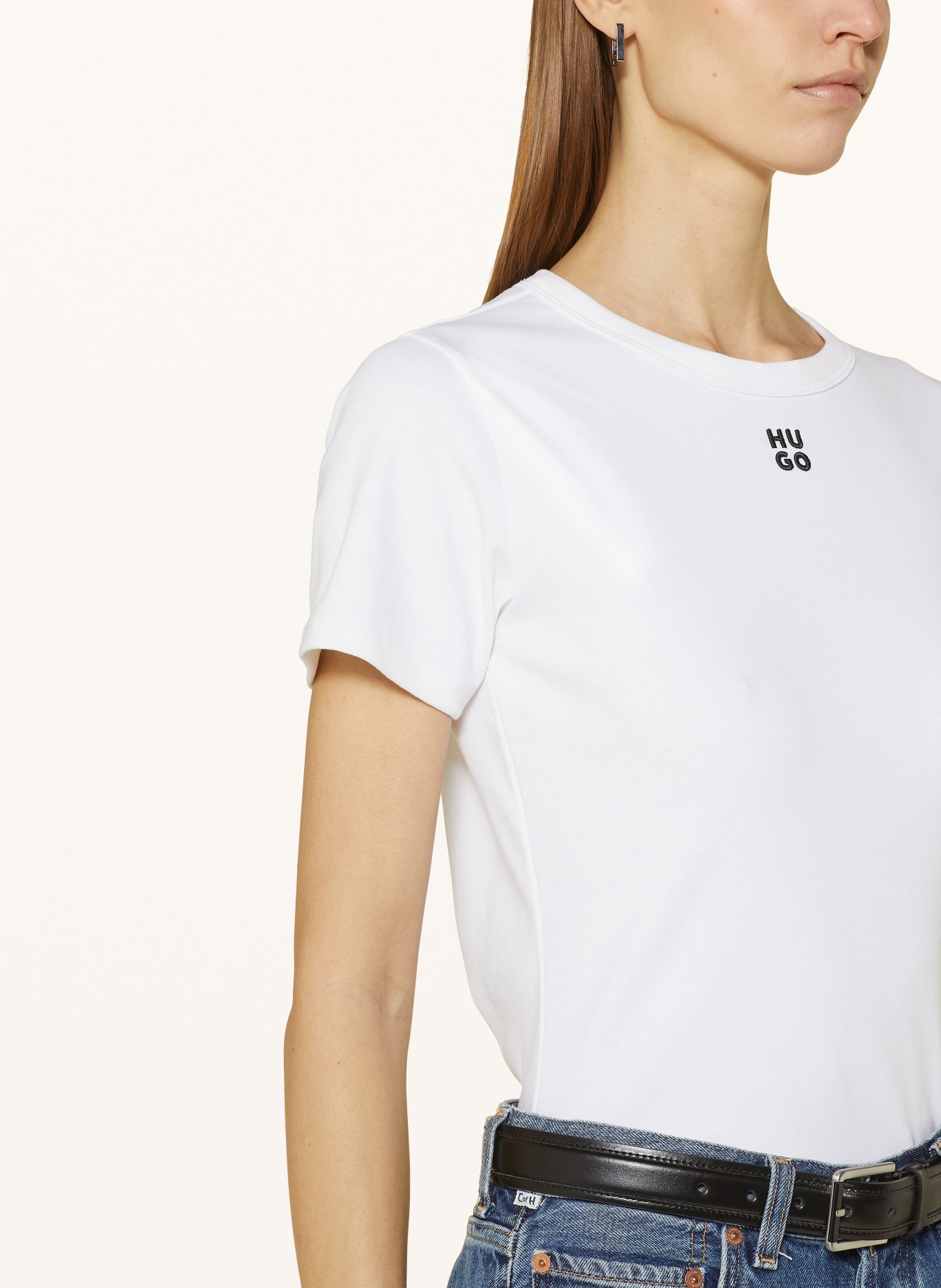 HUGO T-shirt DELORIS, Color: WHITE (Image 4)