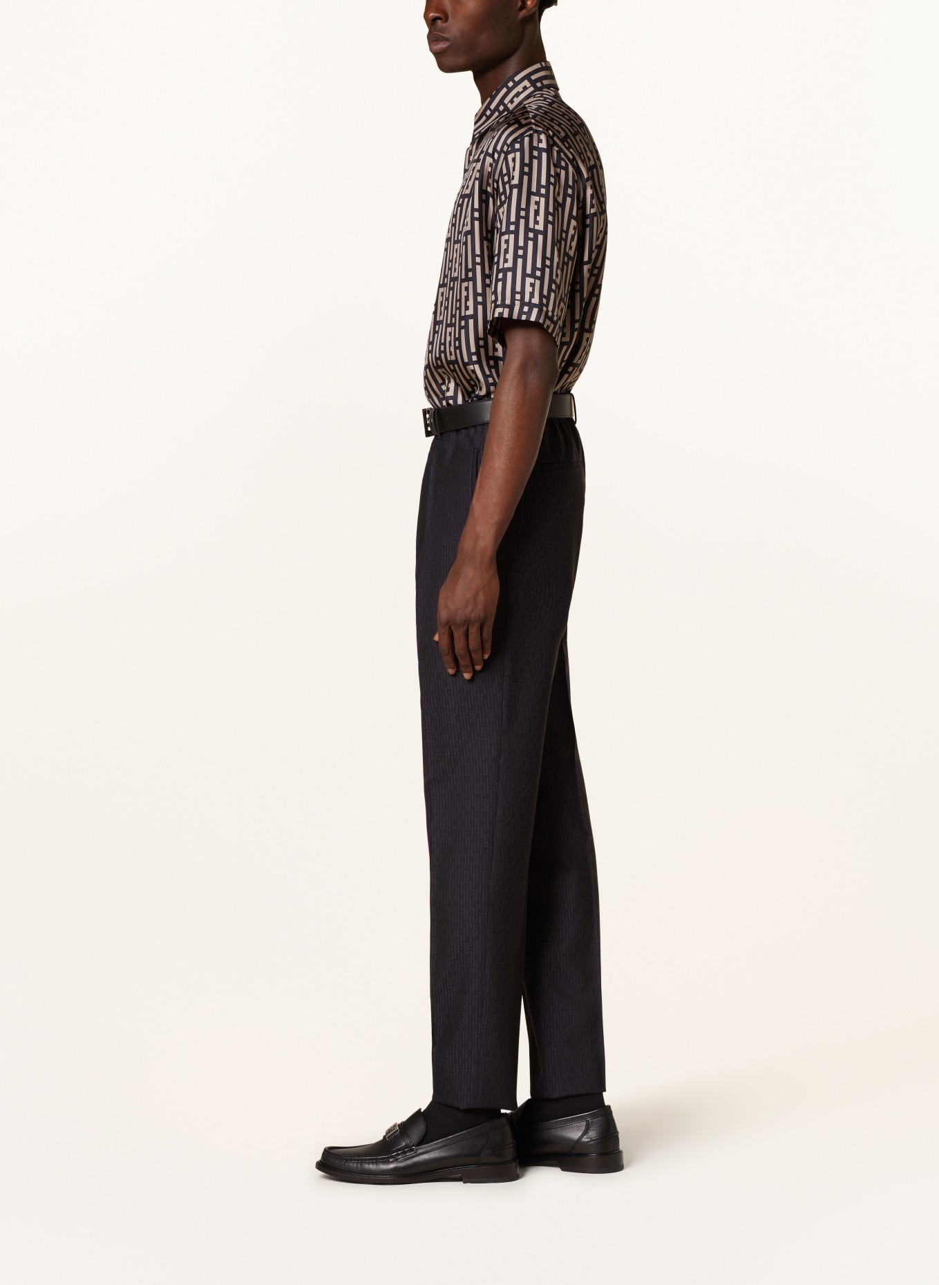 FENDI Spodnie extra slim fit, Kolor: GRANATOWY (Obrazek 4)