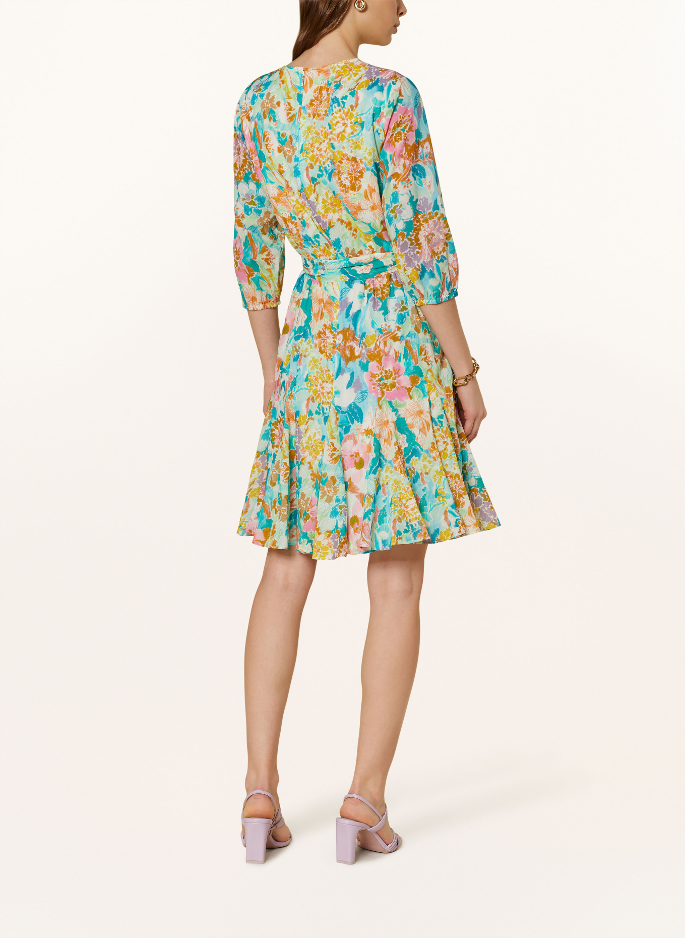 JOOP! Dress with 3/4 sleeves, Color: PINK/ GREEN/ DARK YELLOW (Image 3)