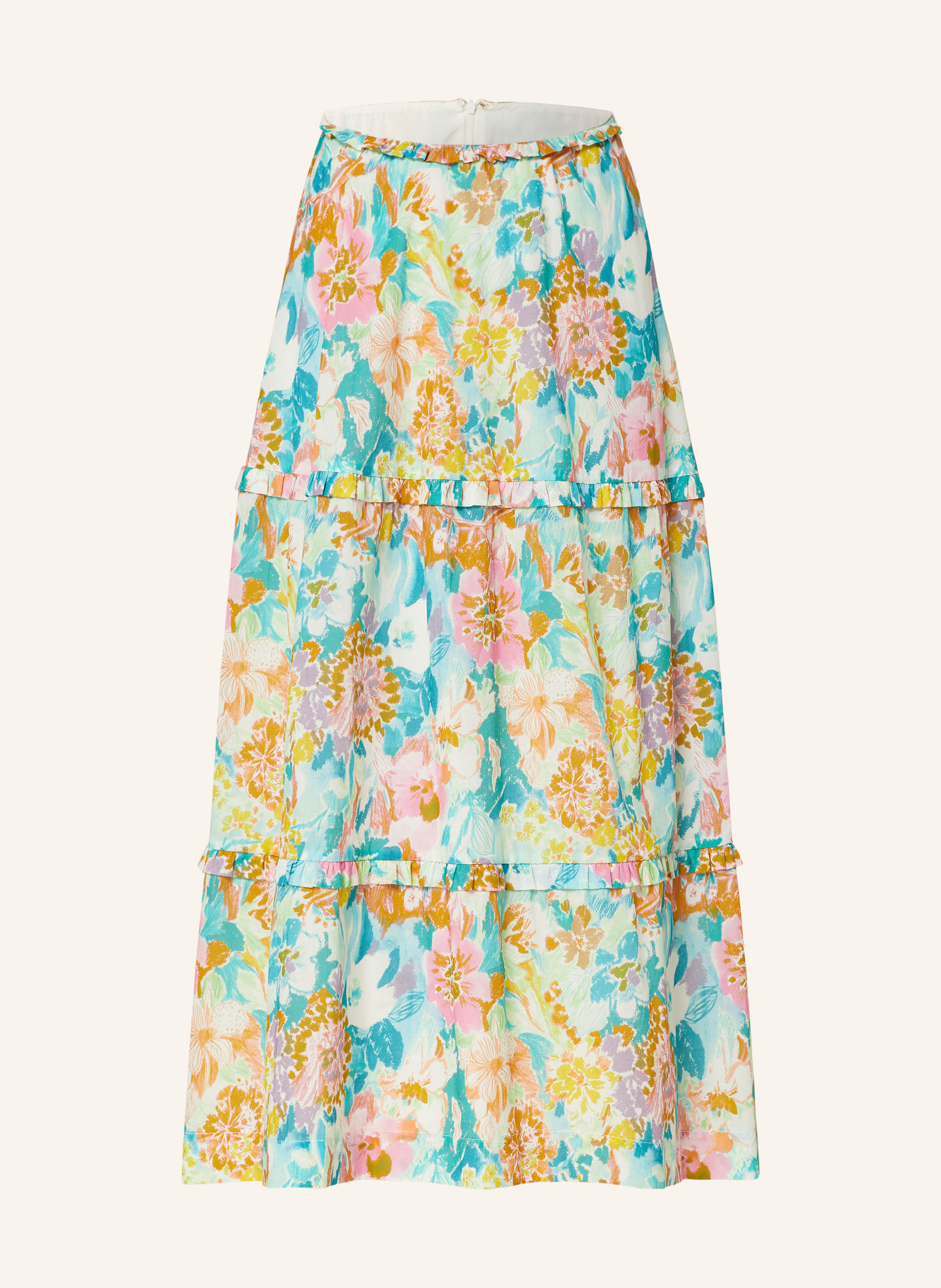JOOP! Skirt with ruffles, Color: PINK/ DARK ORANGE/ TURQUOISE (Image 1)
