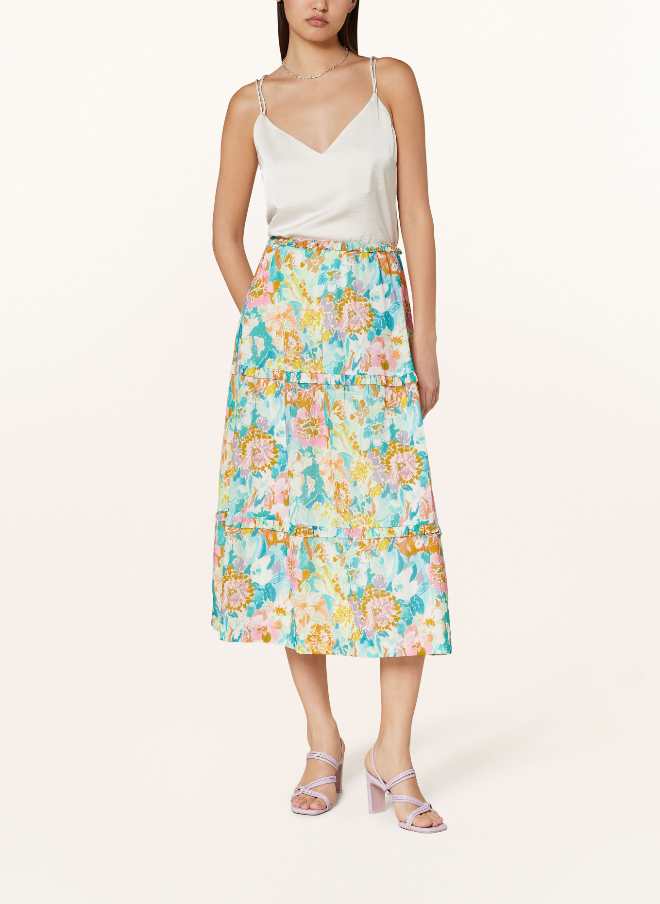 JOOP! Skirt with ruffles, Color: PINK/ DARK ORANGE/ TURQUOISE (Image 2)