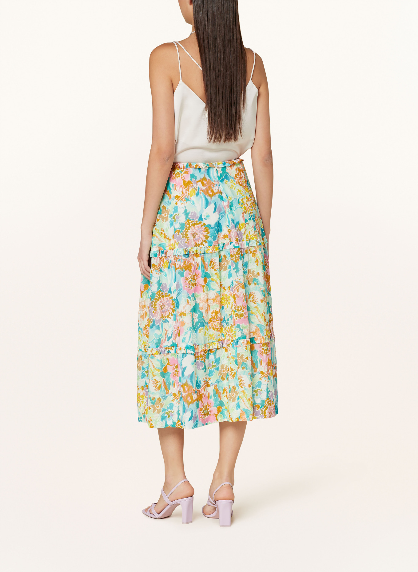 JOOP! Skirt with ruffles, Color: PINK/ DARK ORANGE/ TURQUOISE (Image 3)