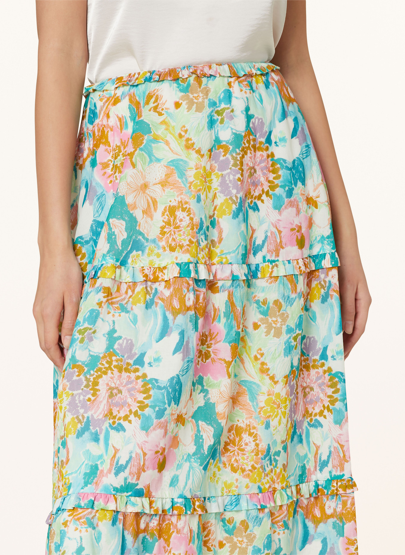JOOP! Skirt with ruffles, Color: PINK/ DARK ORANGE/ TURQUOISE (Image 4)