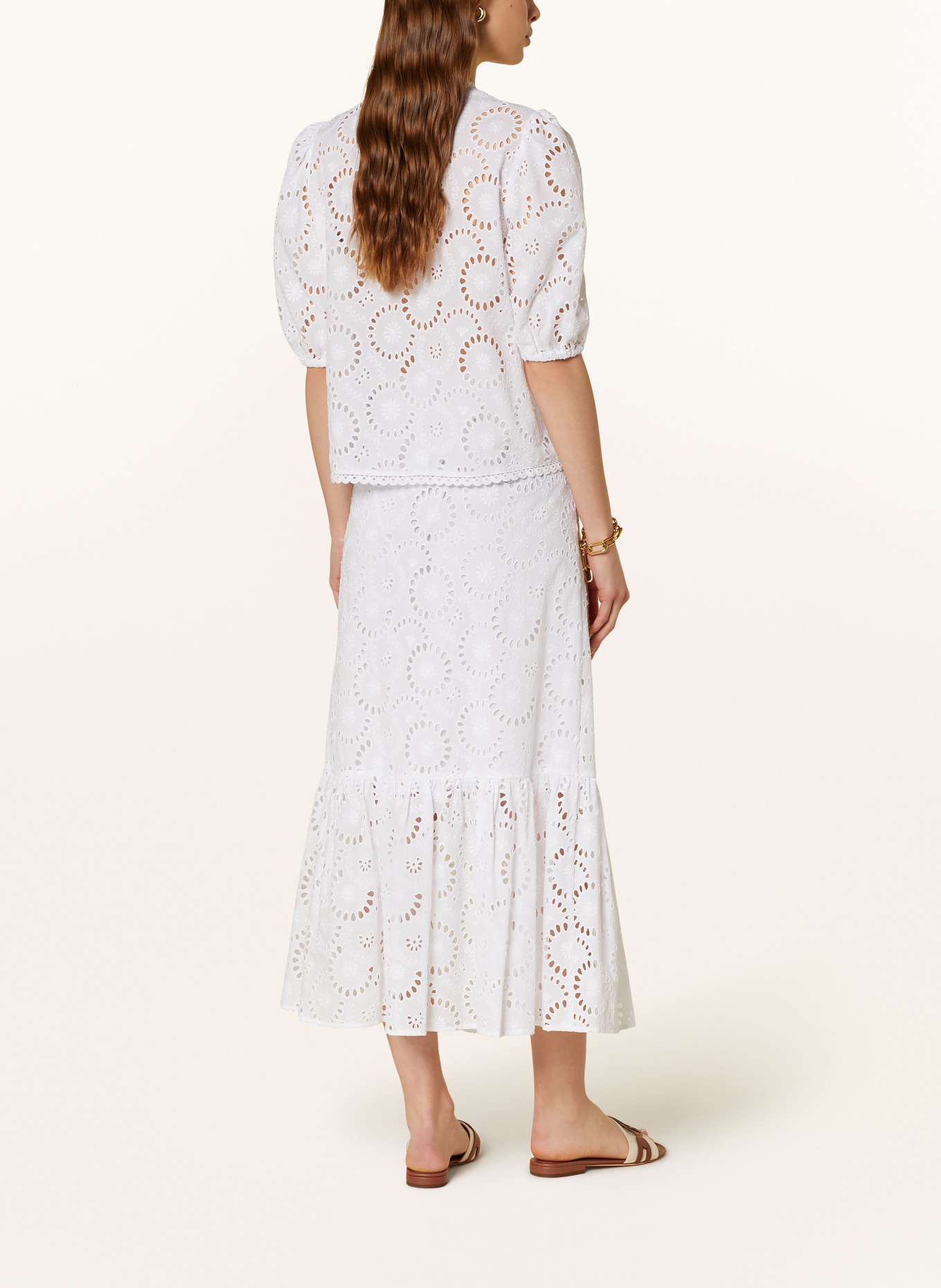 JOOP! Skirt in broderie anglaise, Color: WHITE (Image 3)