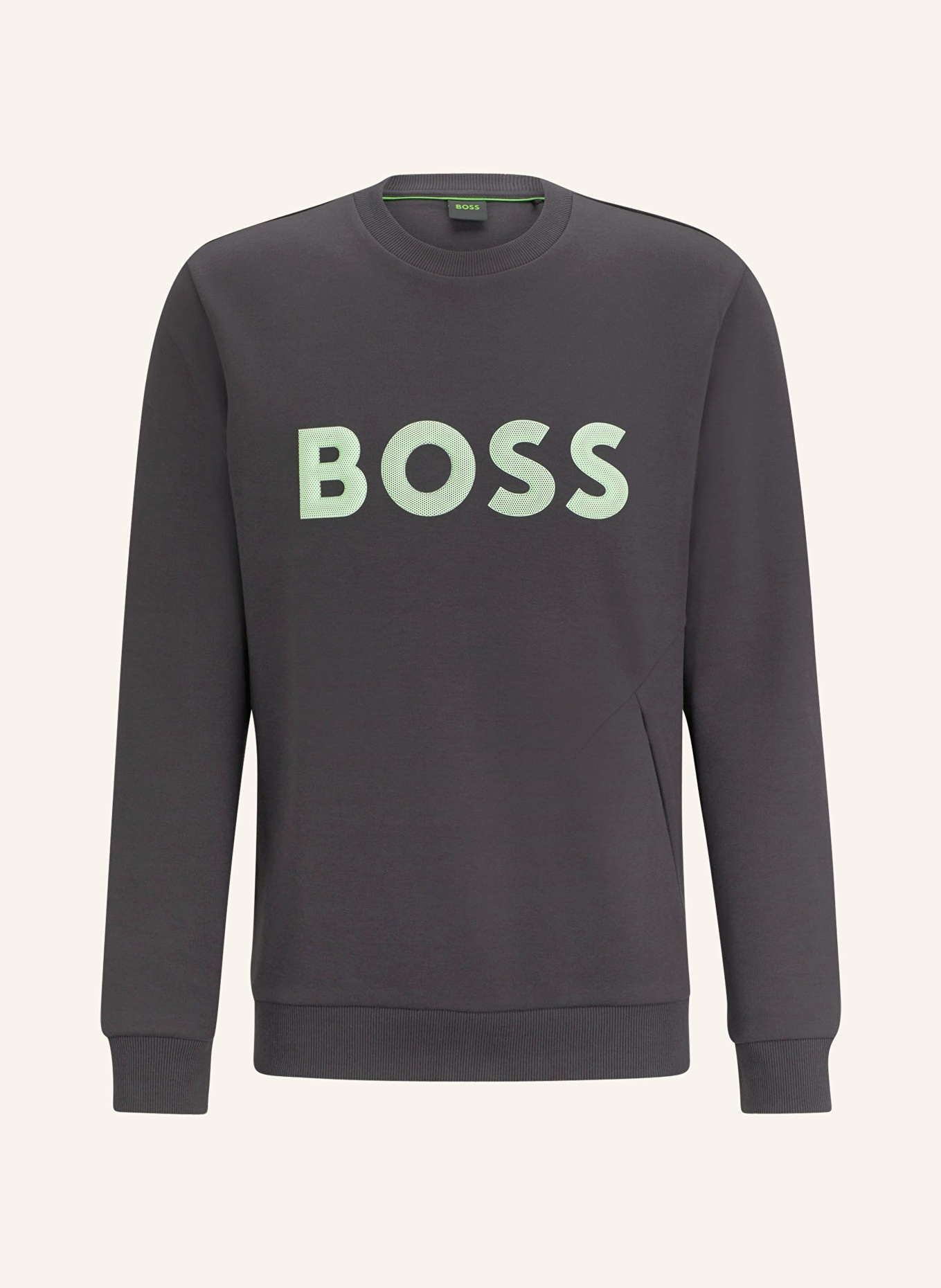 BOSS Sweatshirt SALBO, Farbe: DUNKELGRAU/ HELLGRÜN (Bild 1)