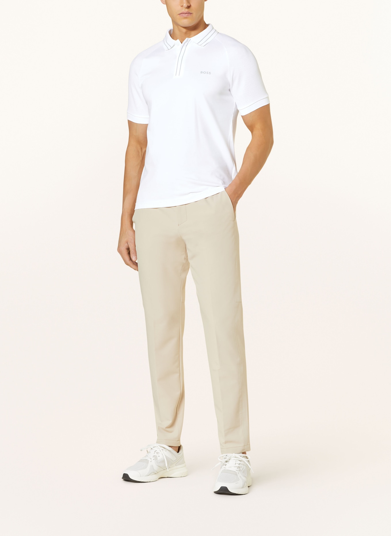 BOSS Jersey polo shirt PAULE slim fit, Color: WHITE (Image 2)