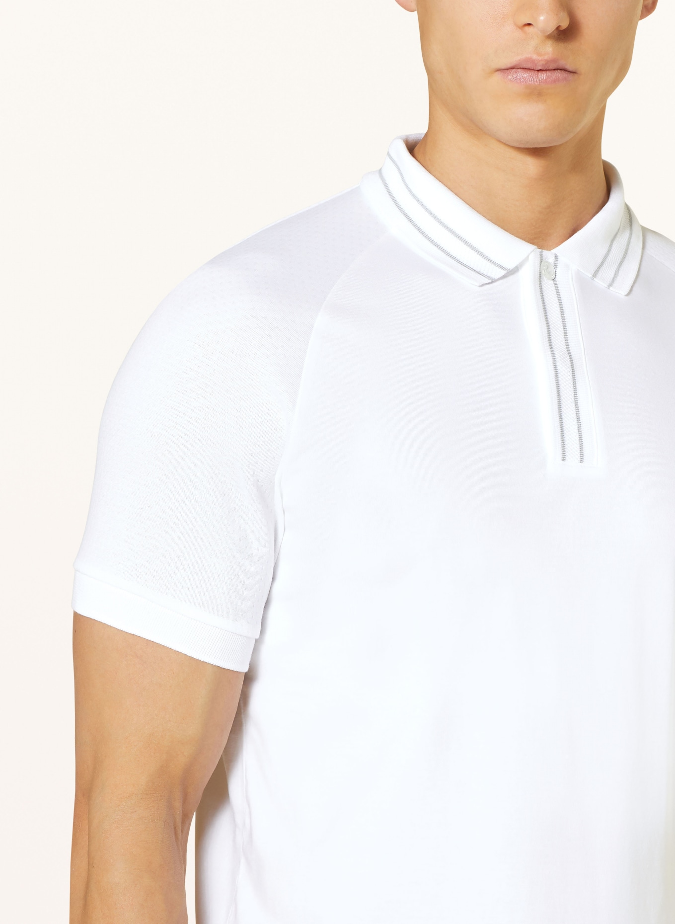 BOSS Jersey polo shirt PAULE slim fit, Color: WHITE (Image 4)