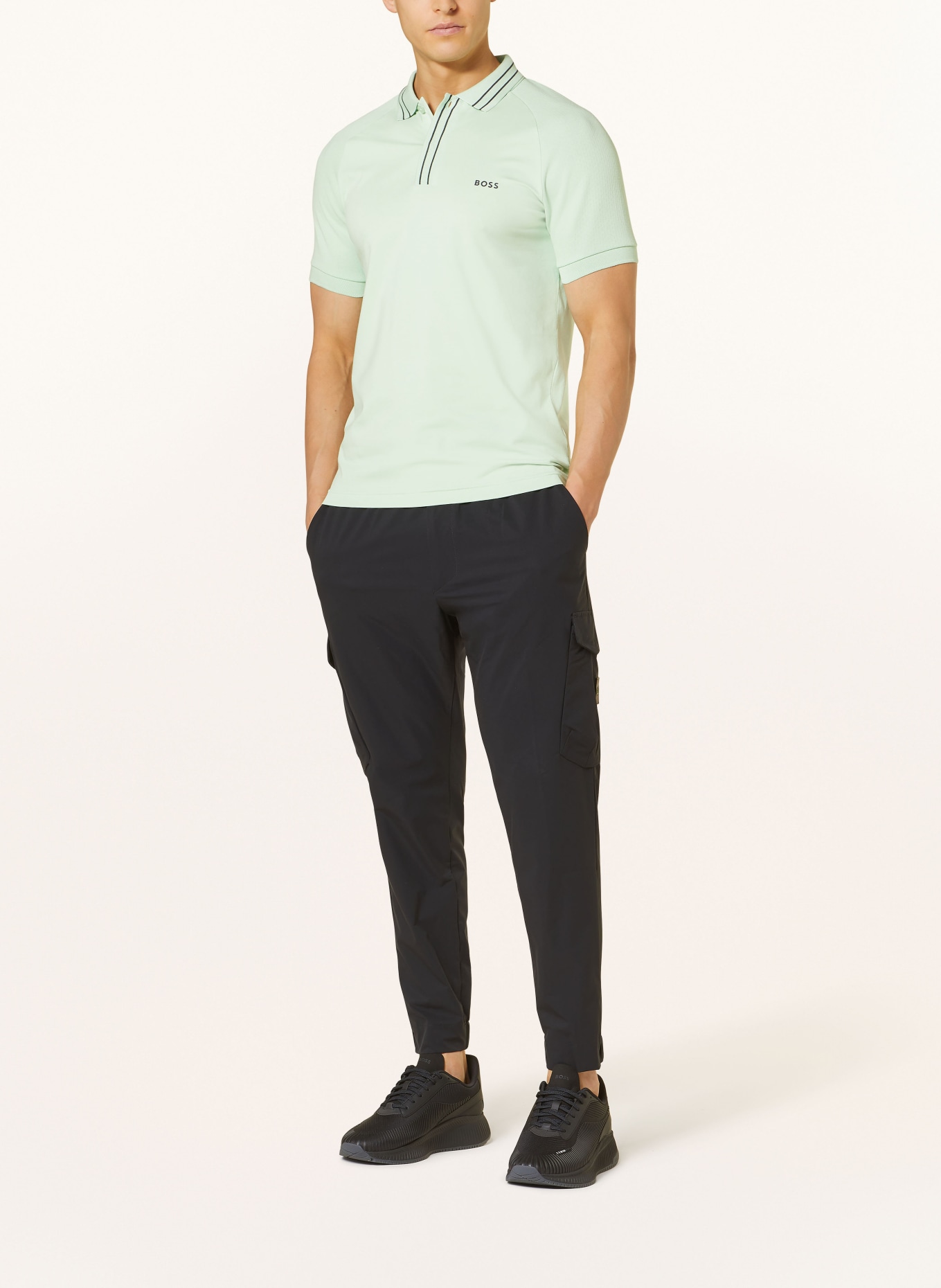 BOSS Jersey-Poloshirt PAULE Slim Fit, Farbe: HELLGRÜN (Bild 2)