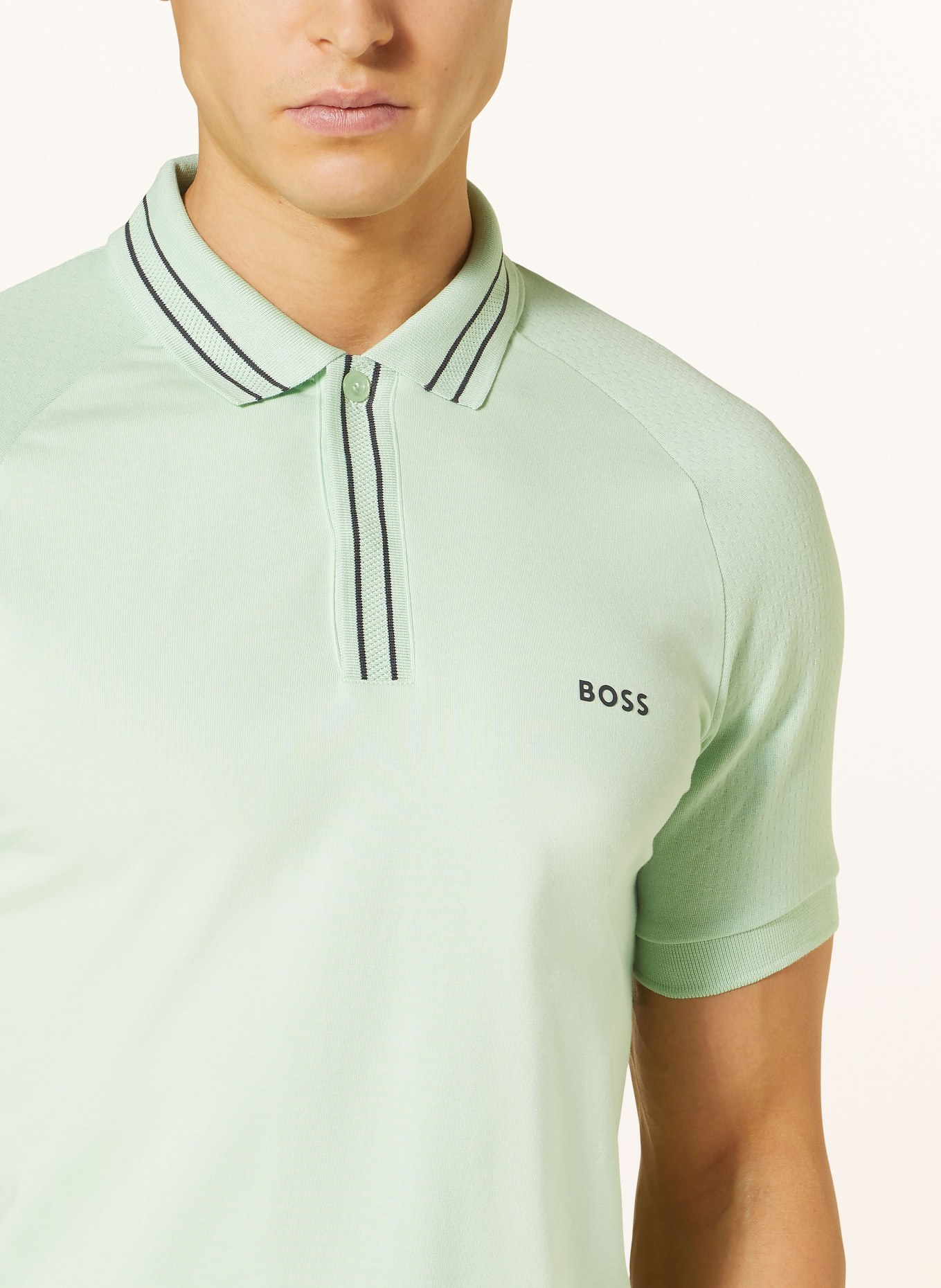BOSS Jersey-Poloshirt PAULE Slim Fit, Farbe: HELLGRÜN (Bild 4)