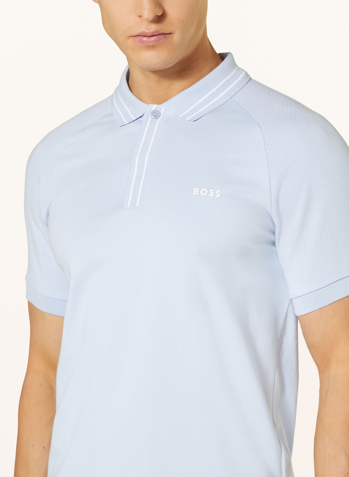 BOSS Jersey-Poloshirt PAULE Slim Fit, Farbe: HELLBLAU (Bild 4)