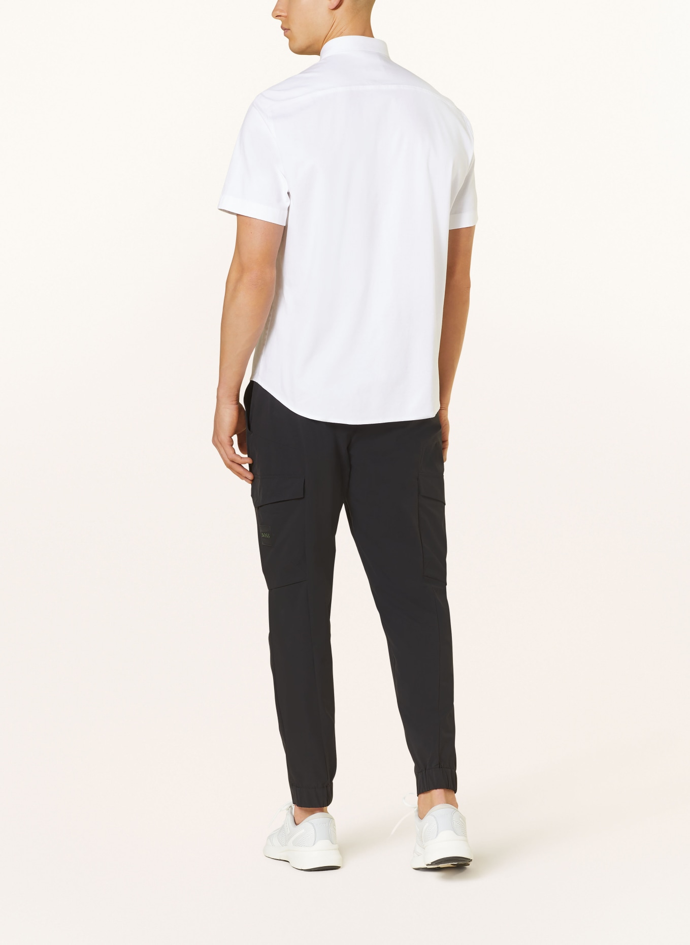 BOSS Kurzarm-Hemd MOTION Regular Fit aus Jersey, Farbe: WEISS (Bild 3)