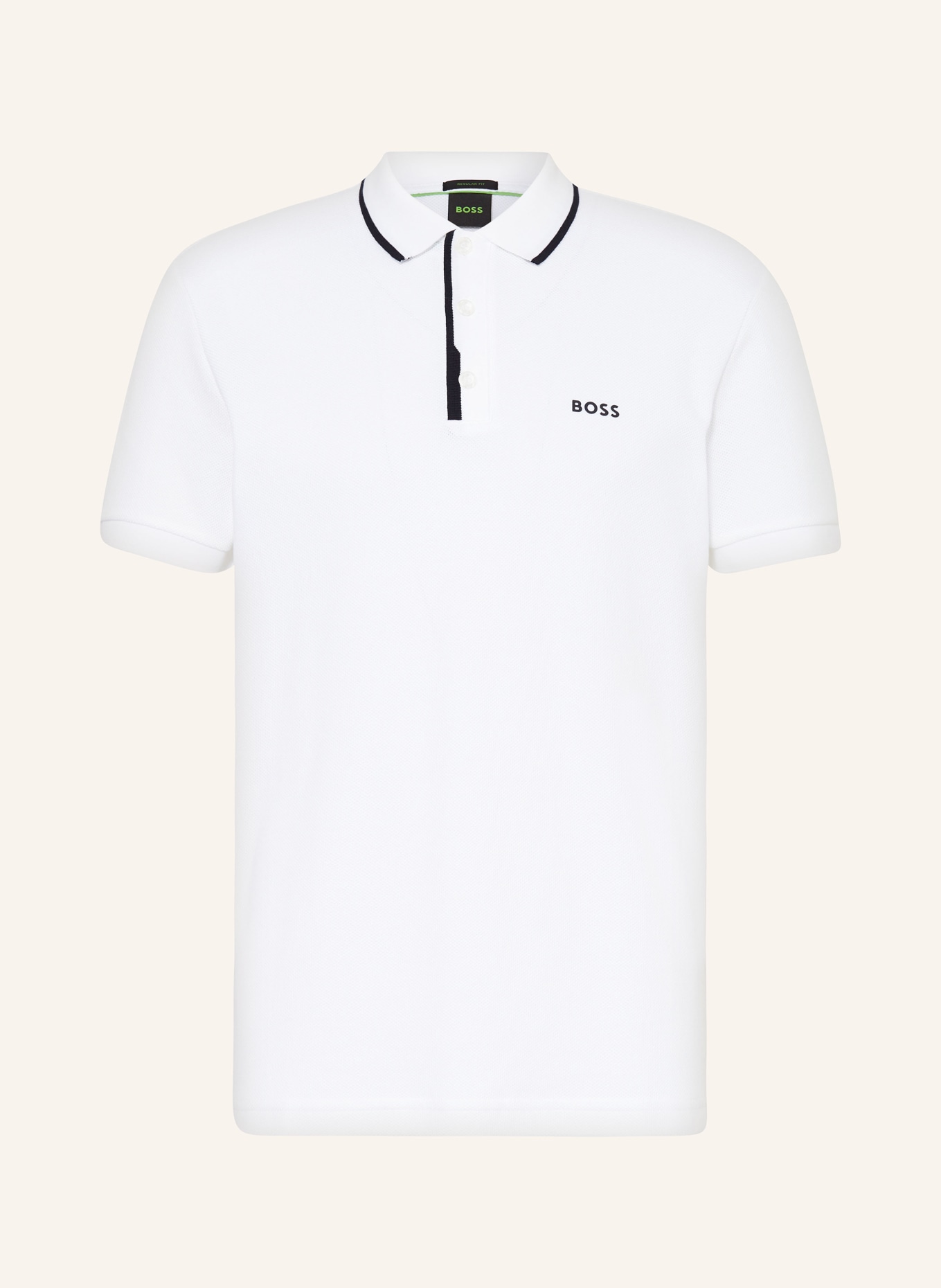 BOSS Piqué polo shirt PADDY regular fit, Color: WHITE (Image 1)