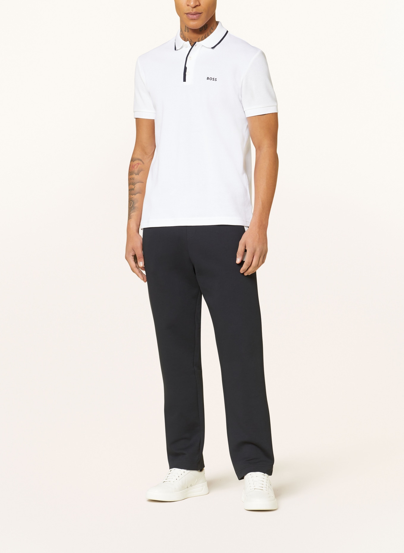BOSS Piqué polo shirt PADDY regular fit, Color: WHITE (Image 2)