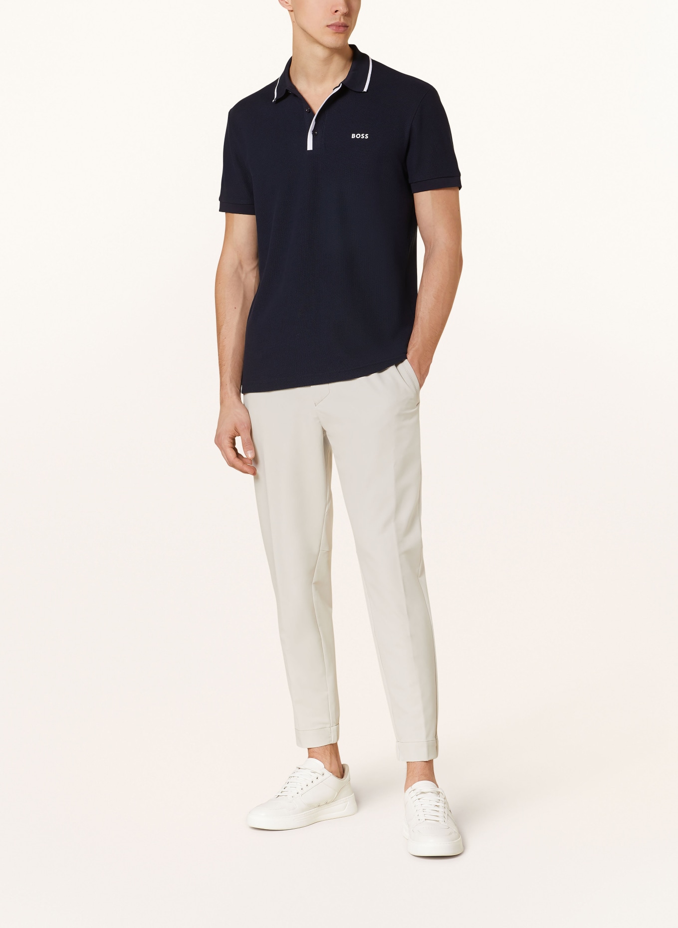 BOSS Piqué-Poloshirt PADDY Regular Fit, Farbe: DUNKELBLAU (Bild 2)
