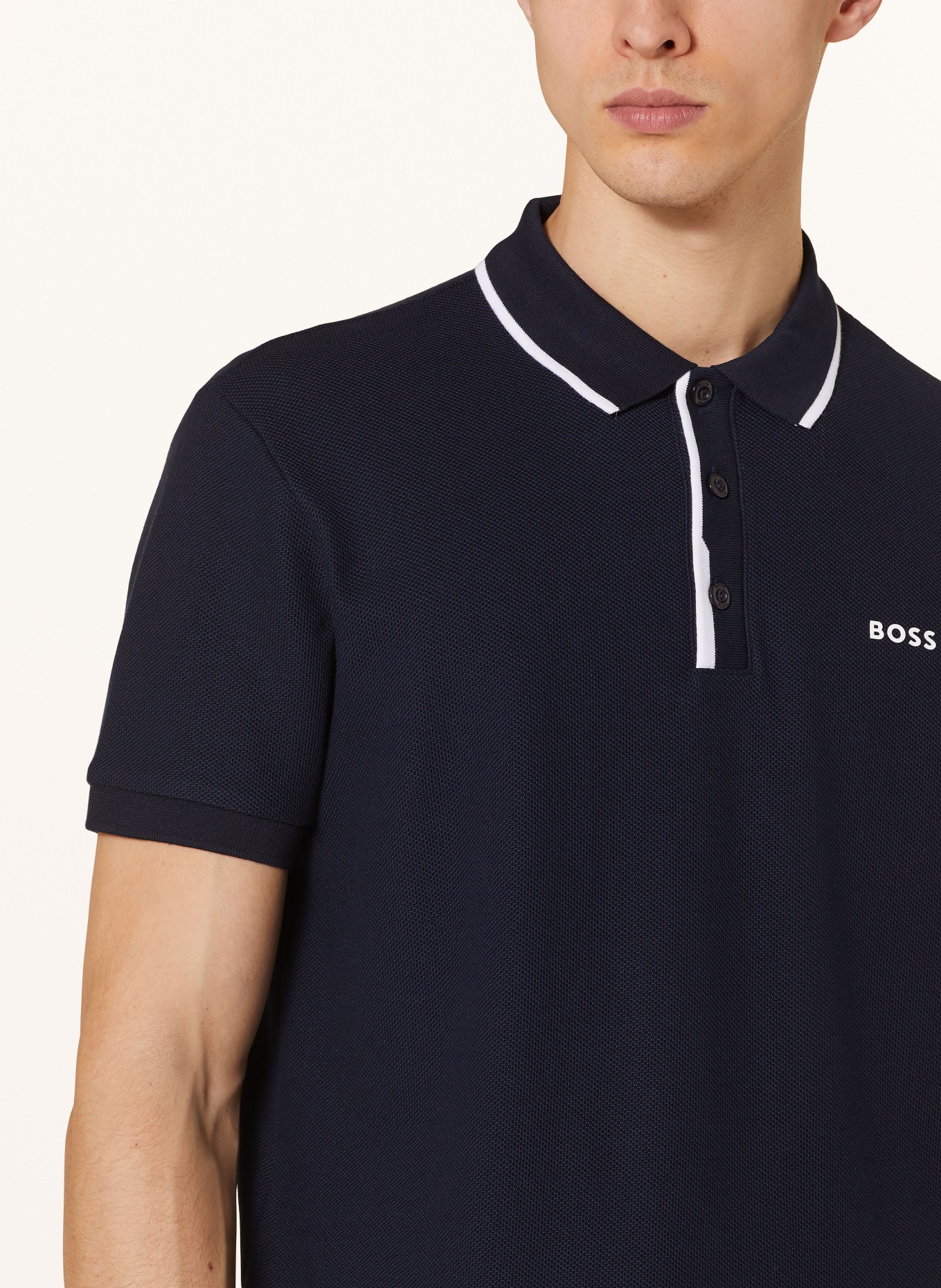 BOSS Piqué-Poloshirt PADDY Regular Fit, Farbe: DUNKELBLAU (Bild 4)