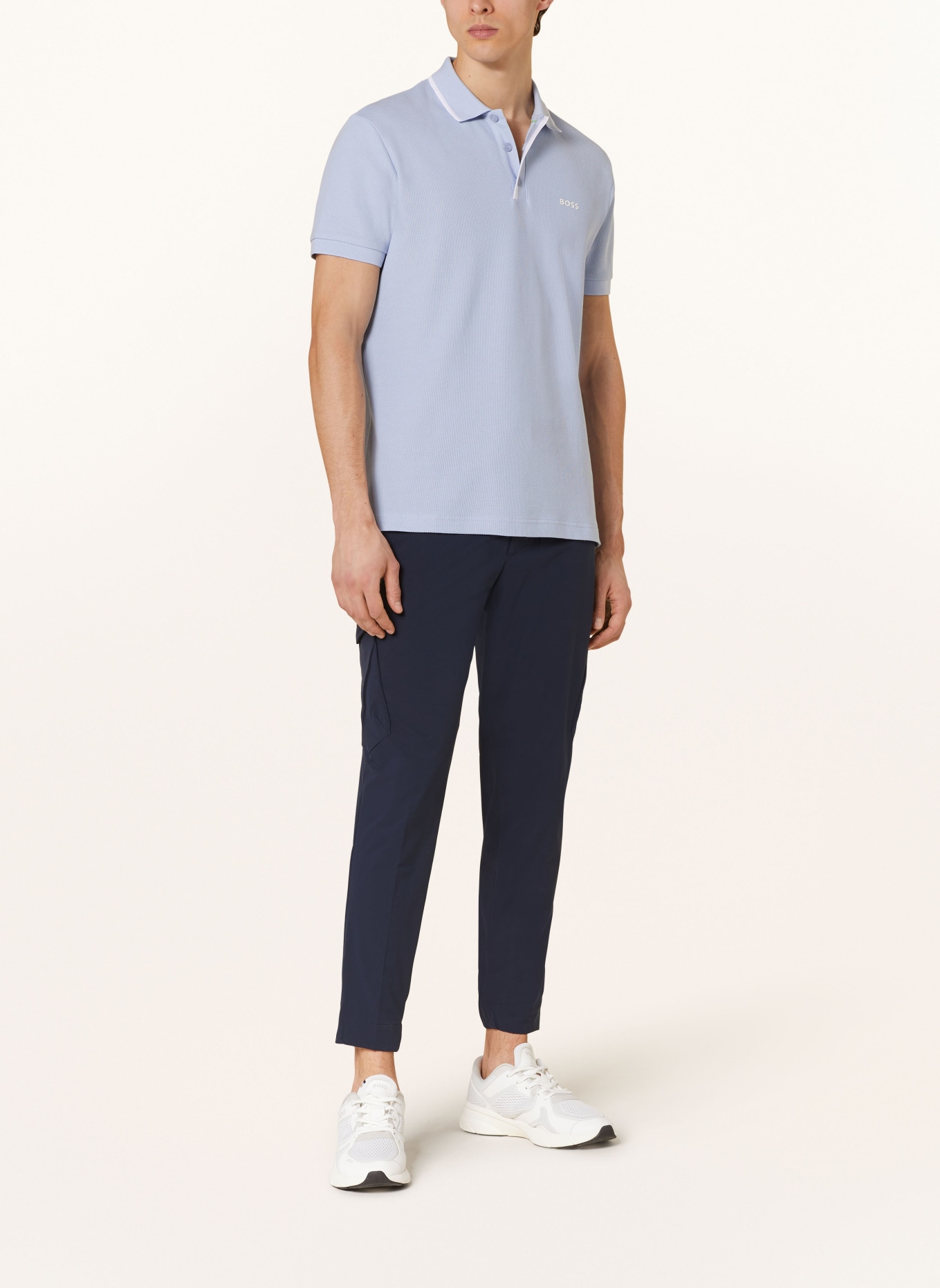 BOSS Piqué-Poloshirt PADDY Regular Fit, Farbe: HELLBLAU (Bild 2)