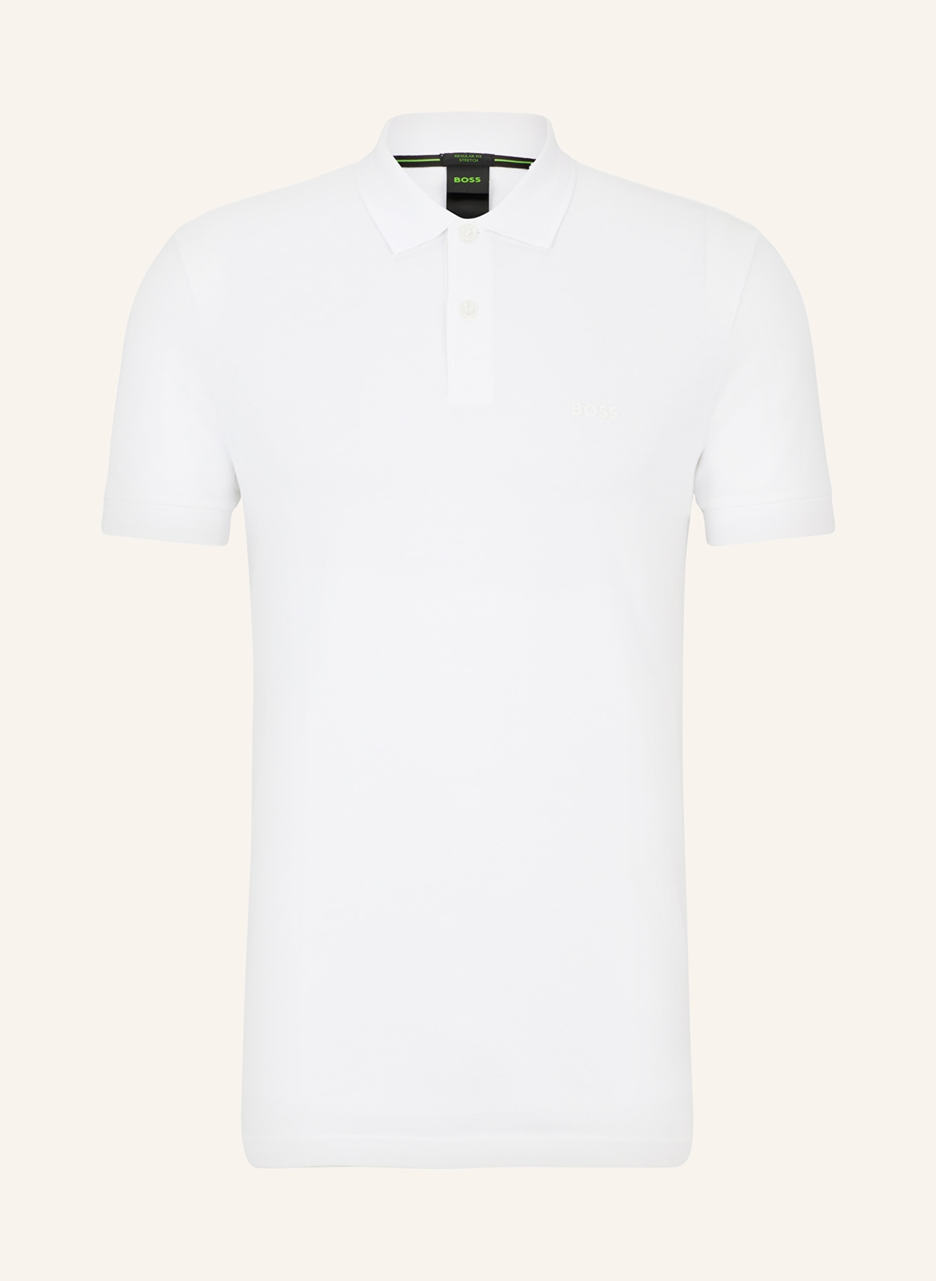 BOSS Piqué-Poloshirt PIO Regular Fit, Farbe: WEISS (Bild 1)