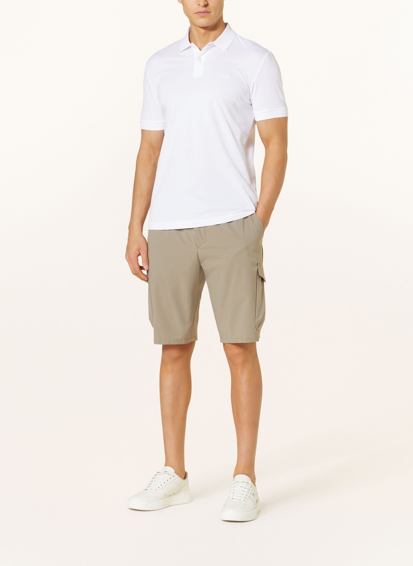 BOSS Piqué-Poloshirt PIO Regular Fit, Farbe: WEISS (Bild 2)
