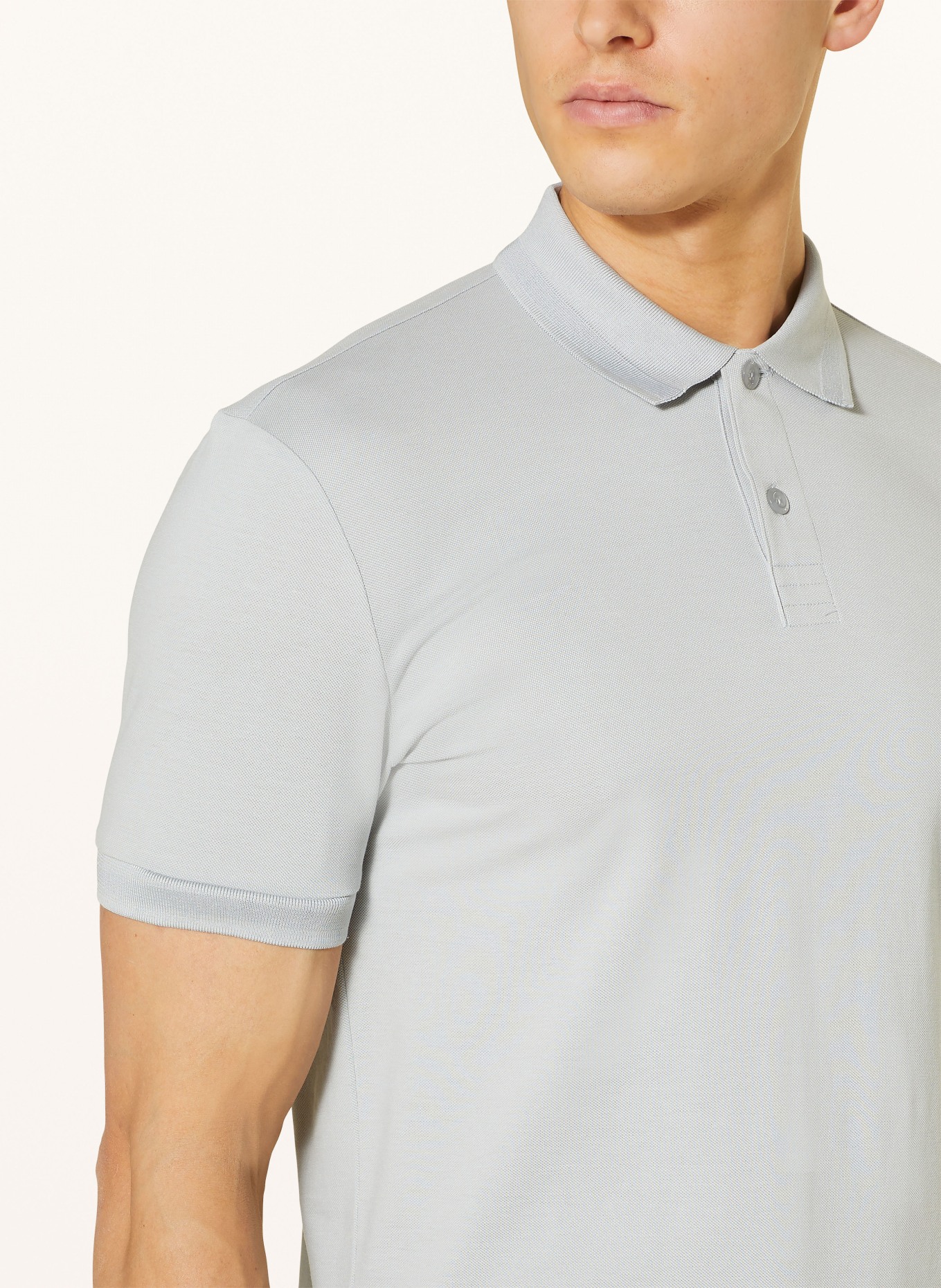 BOSS Piqué-Poloshirt PIO Regular Fit, Farbe: GRAU (Bild 4)