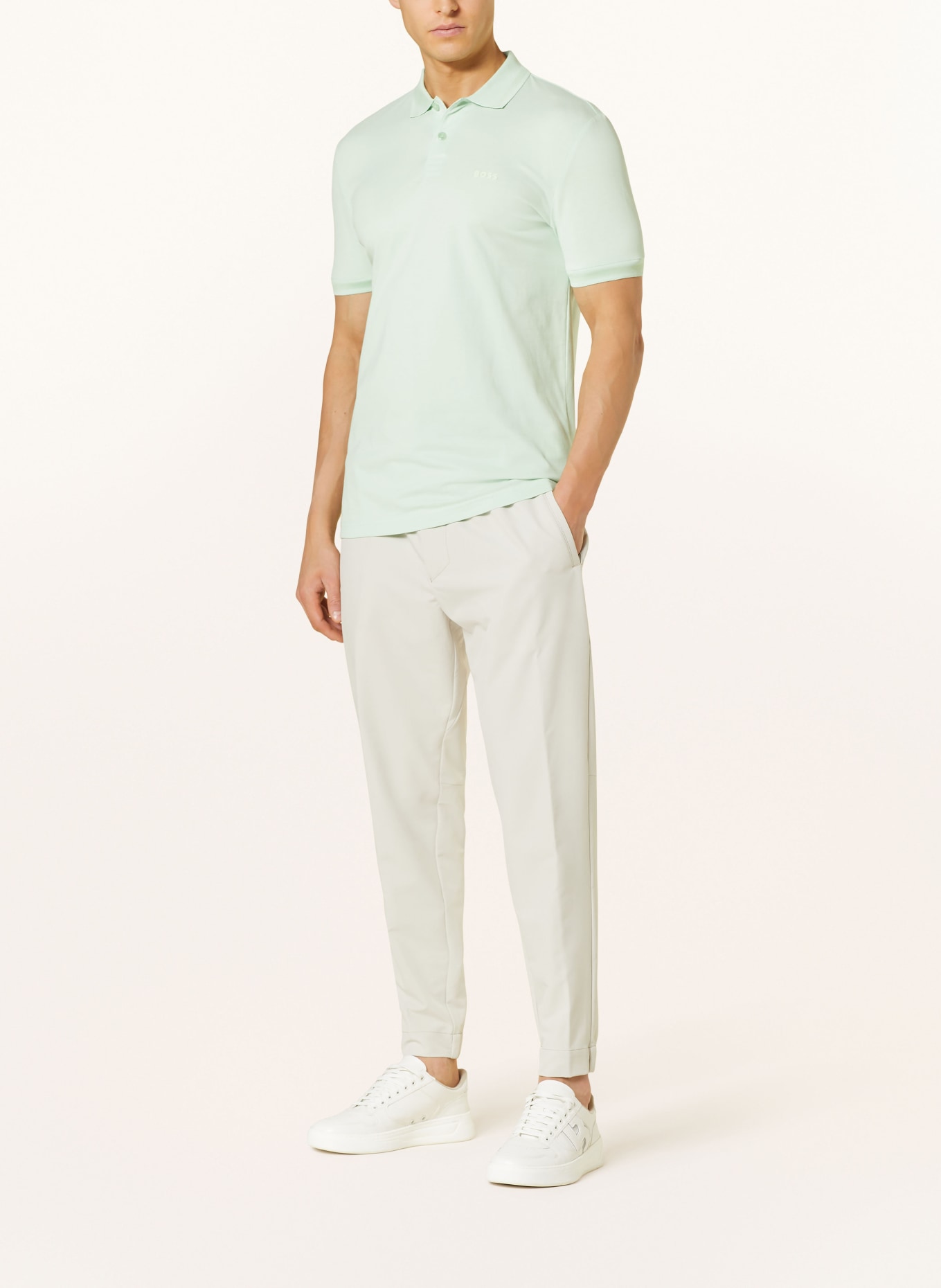 BOSS Piqué-Poloshirt PIO Regular Fit, Farbe: HELLGRÜN (Bild 2)