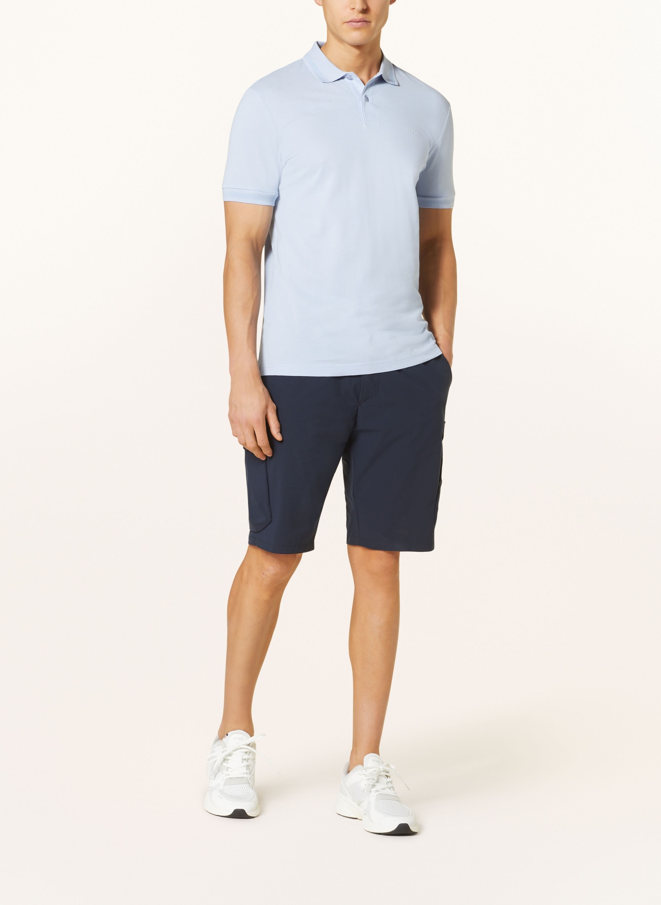 BOSS Piqué-Poloshirt PIO Regular Fit, Farbe: HELLBLAU (Bild 2)