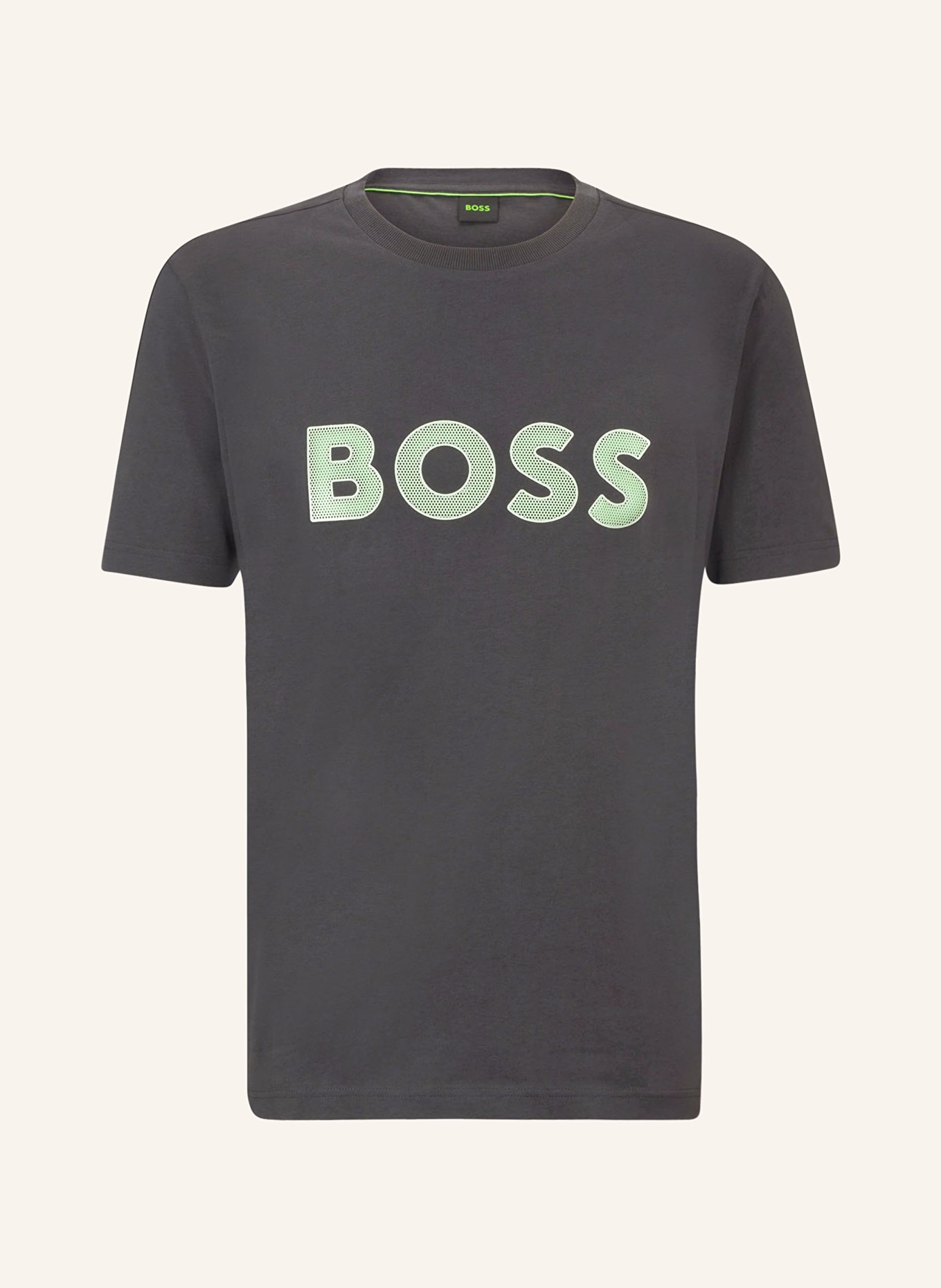 BOSS T-Shirt, Farbe: DUNKELGRAU/ HELLGRÜN (Bild 1)