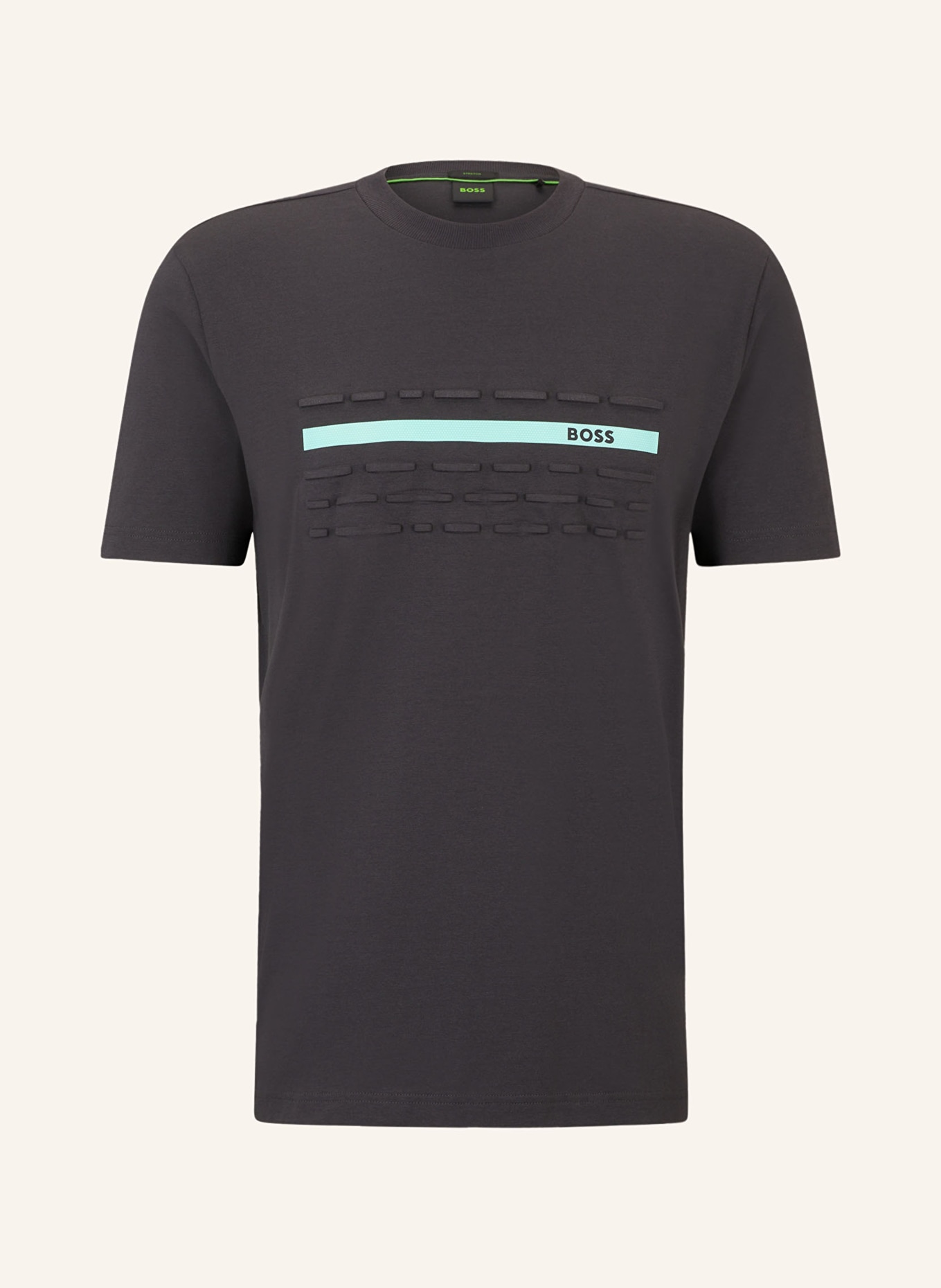BOSS T-Shirt, Farbe: DUNKELGRAU/ MINT/ SCHWARZ (Bild 1)