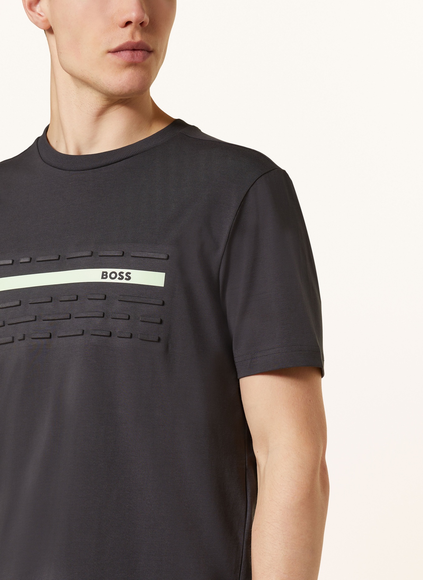BOSS T-Shirt, Farbe: DUNKELGRAU/ MINT/ SCHWARZ (Bild 4)
