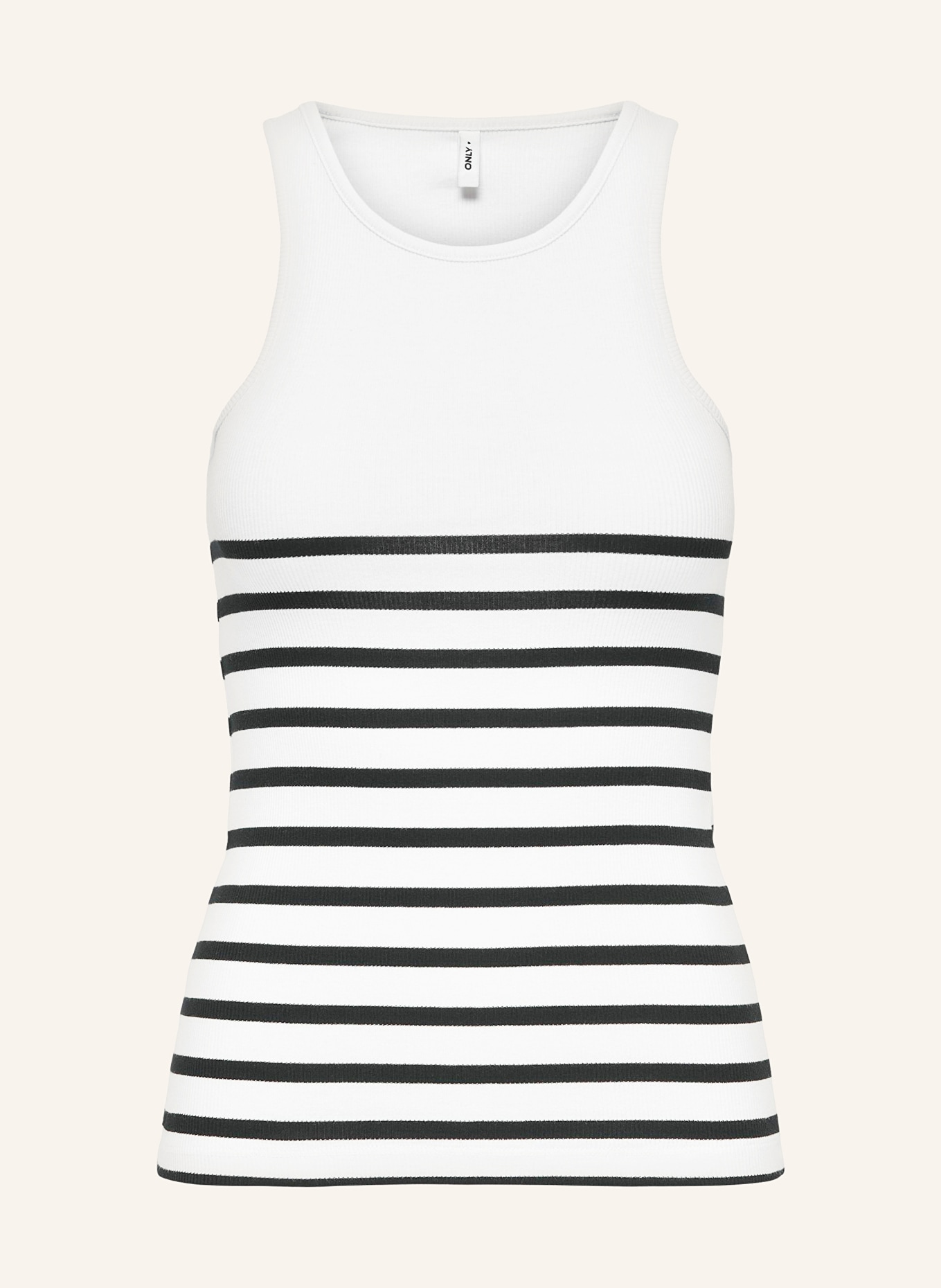 ONLY Top, Color: WHITE/ DARK BLUE (Image 1)
