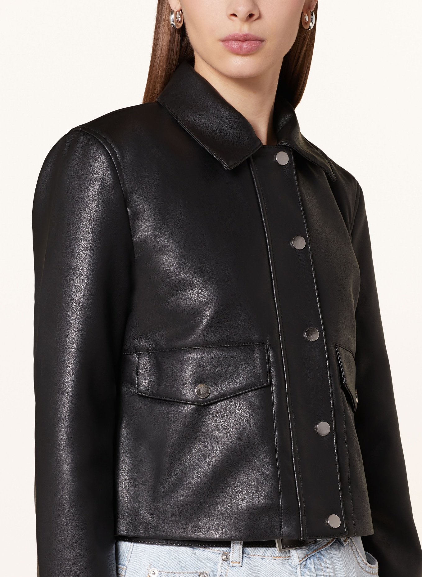 ONLY Jacket in leather look, Color: BLACK (Image 4)