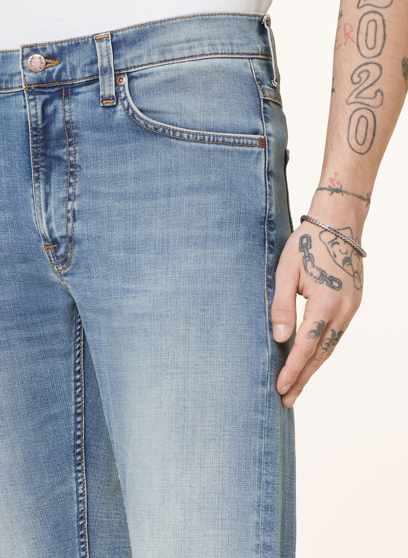 Nudie Jeans Jeansy LEAN DEAN extra slim fit, Kolor: Broken Blue (Obrazek 5)