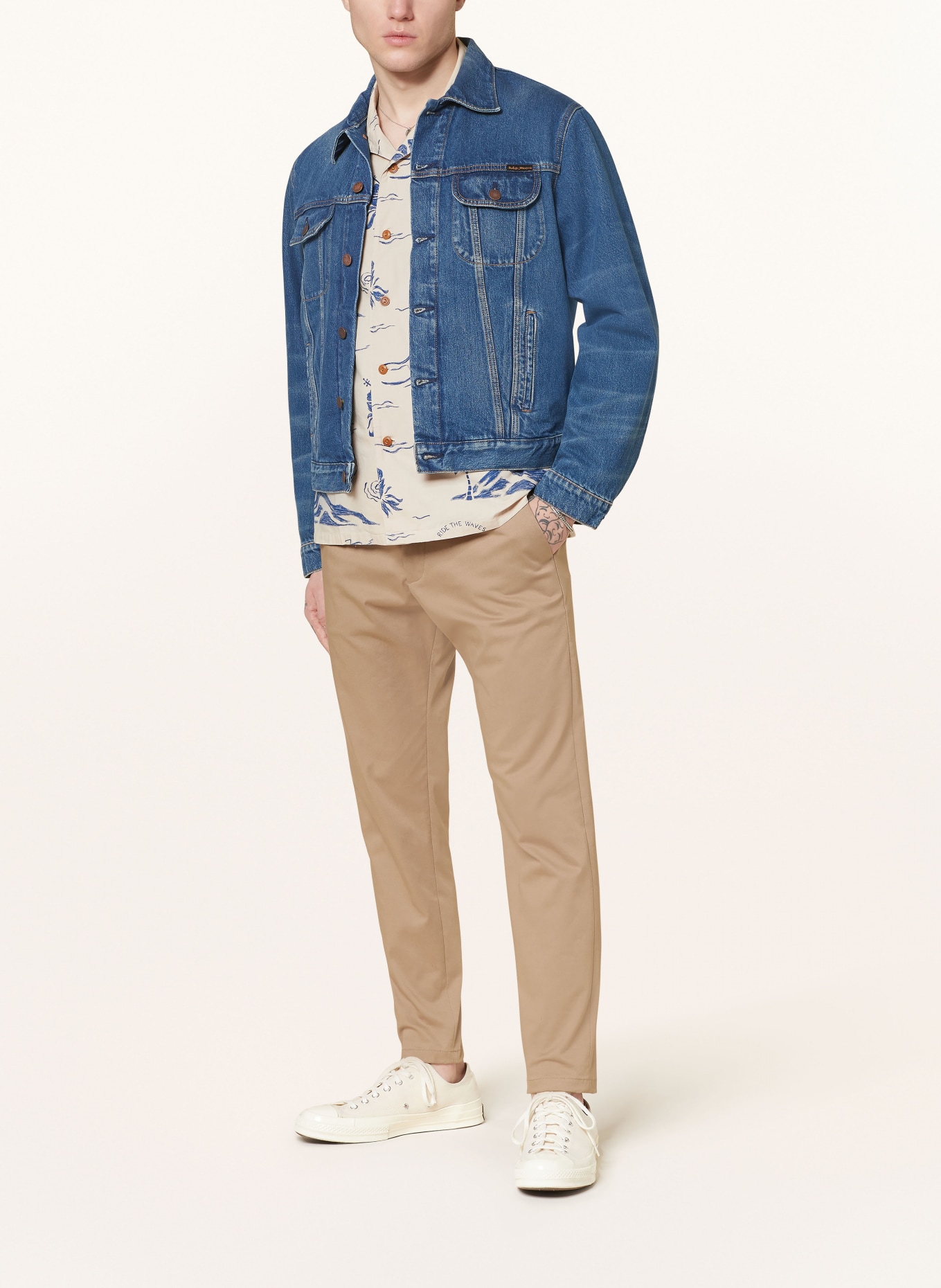 Nudie Jeans Kurtka jeansowa DANNY GREASY, Kolor: GRANATOWY (Obrazek 2)
