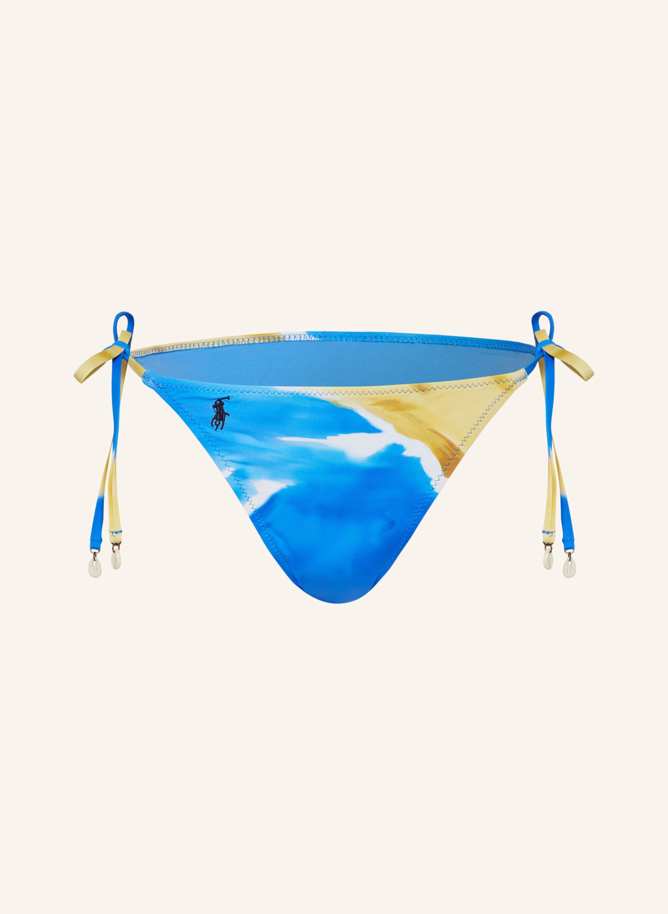 POLO RALPH LAUREN Triangle bikini bottoms RIVIERA SCENIC, Color: BLUE/ YELLOW/ WHITE (Image 1)