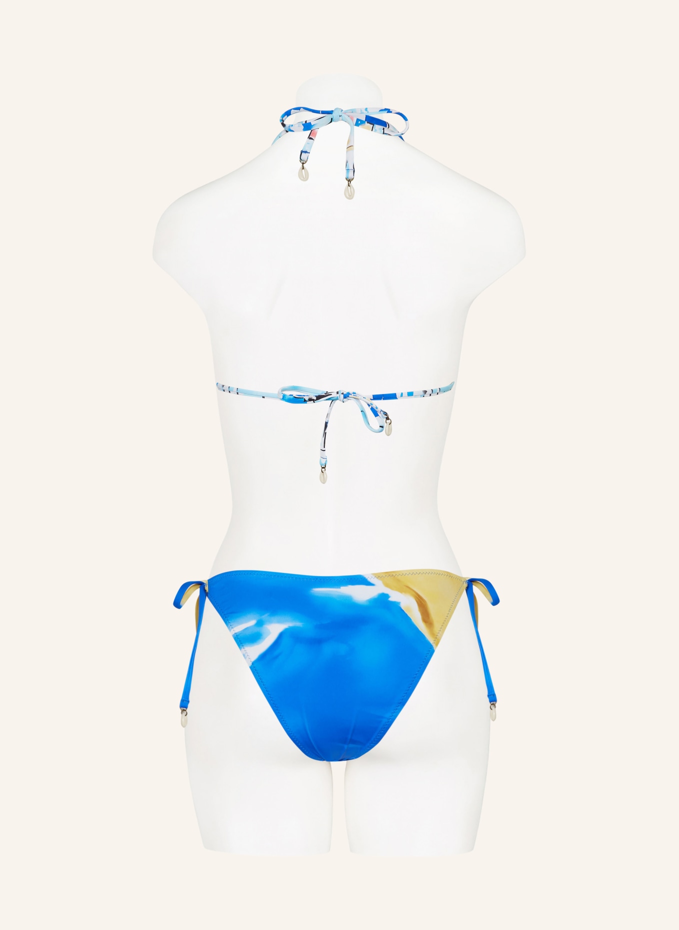 POLO RALPH LAUREN Triangle bikini bottoms RIVIERA SCENIC, Color: BLUE/ YELLOW/ WHITE (Image 3)