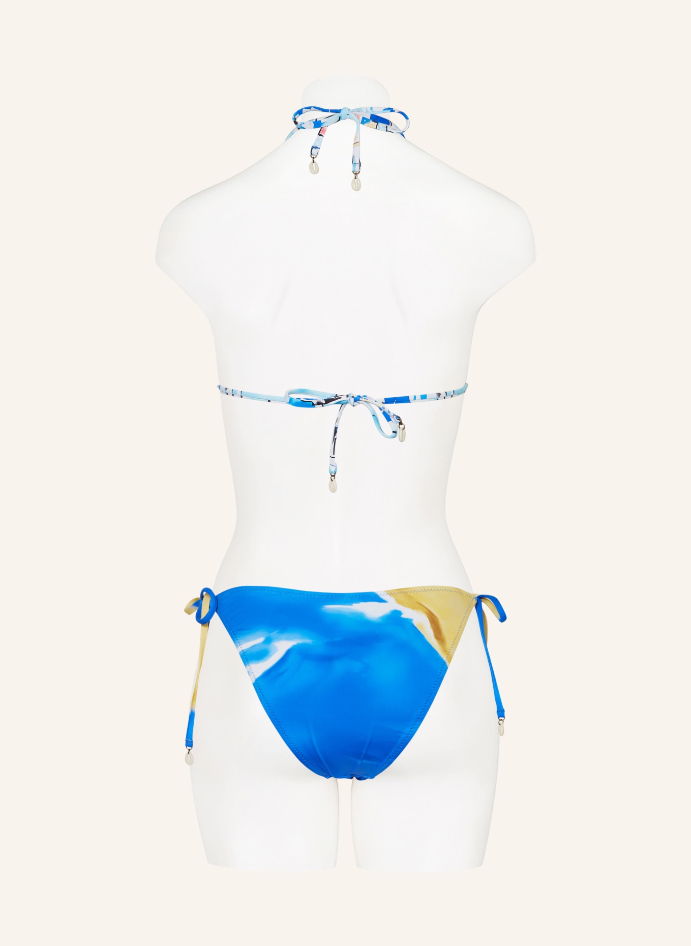 POLO RALPH LAUREN Triangle bikini top RIVIERA SCENIC, Color: BLUE/ GREEN/ YELLOW (Image 3)