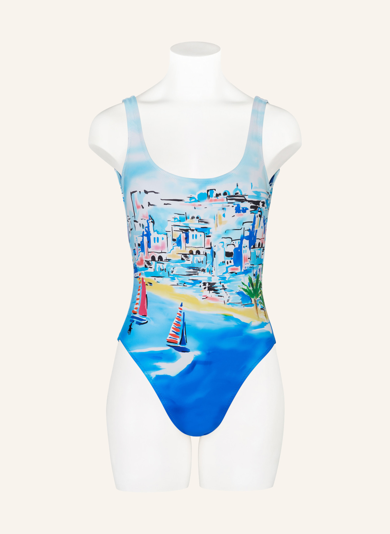 POLO RALPH LAUREN Swimsuit RIVIERA SCENIC, Color: LIGHT BLUE/ BLUE/ YELLOW (Image 2)