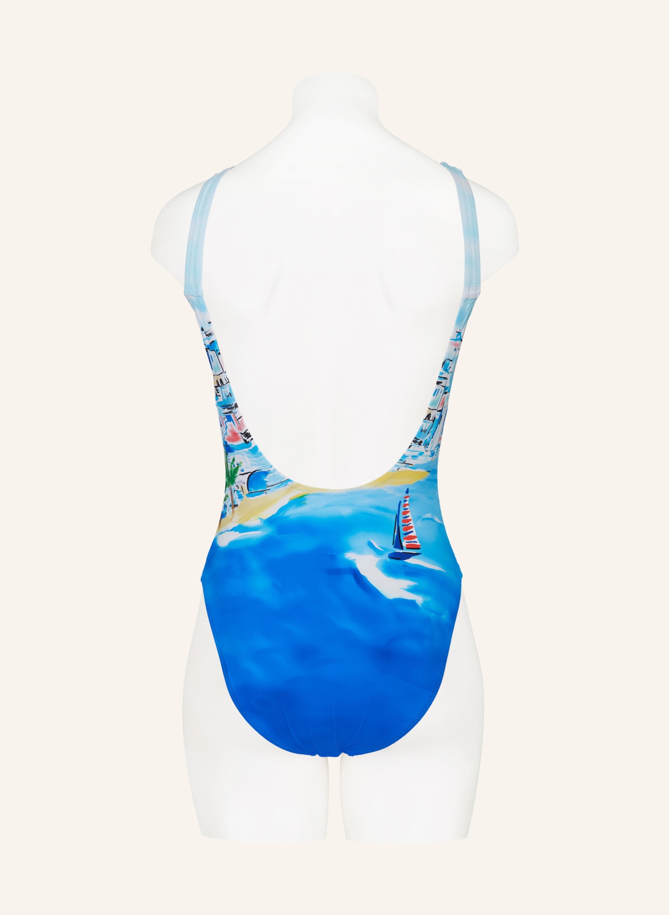 POLO RALPH LAUREN Swimsuit RIVIERA SCENIC, Color: LIGHT BLUE/ BLUE/ YELLOW (Image 3)