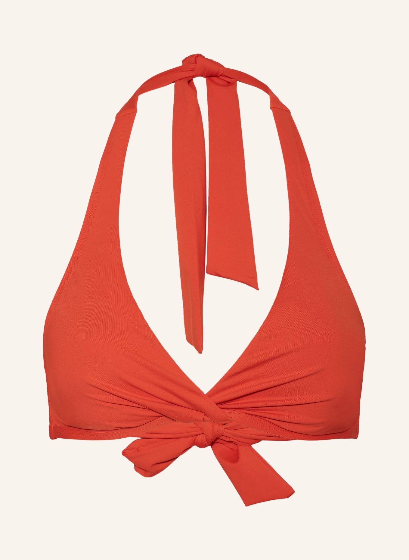 LAUREN RALPH LAUREN Halter neck bikini top BEACH CLUB SOLIDS, Color: ORANGE (Image 1)