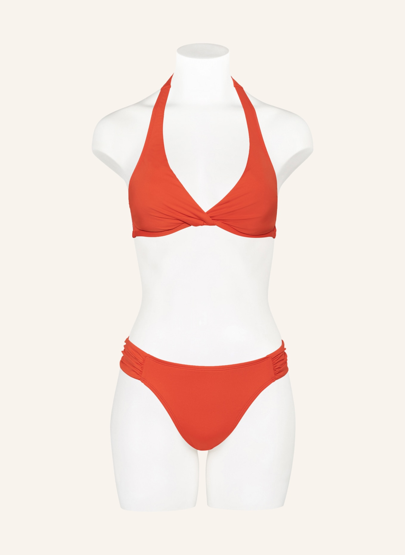 LAUREN RALPH LAUREN Halter neck bikini top BEACH CLUB SOLIDS, Color: ORANGE (Image 2)