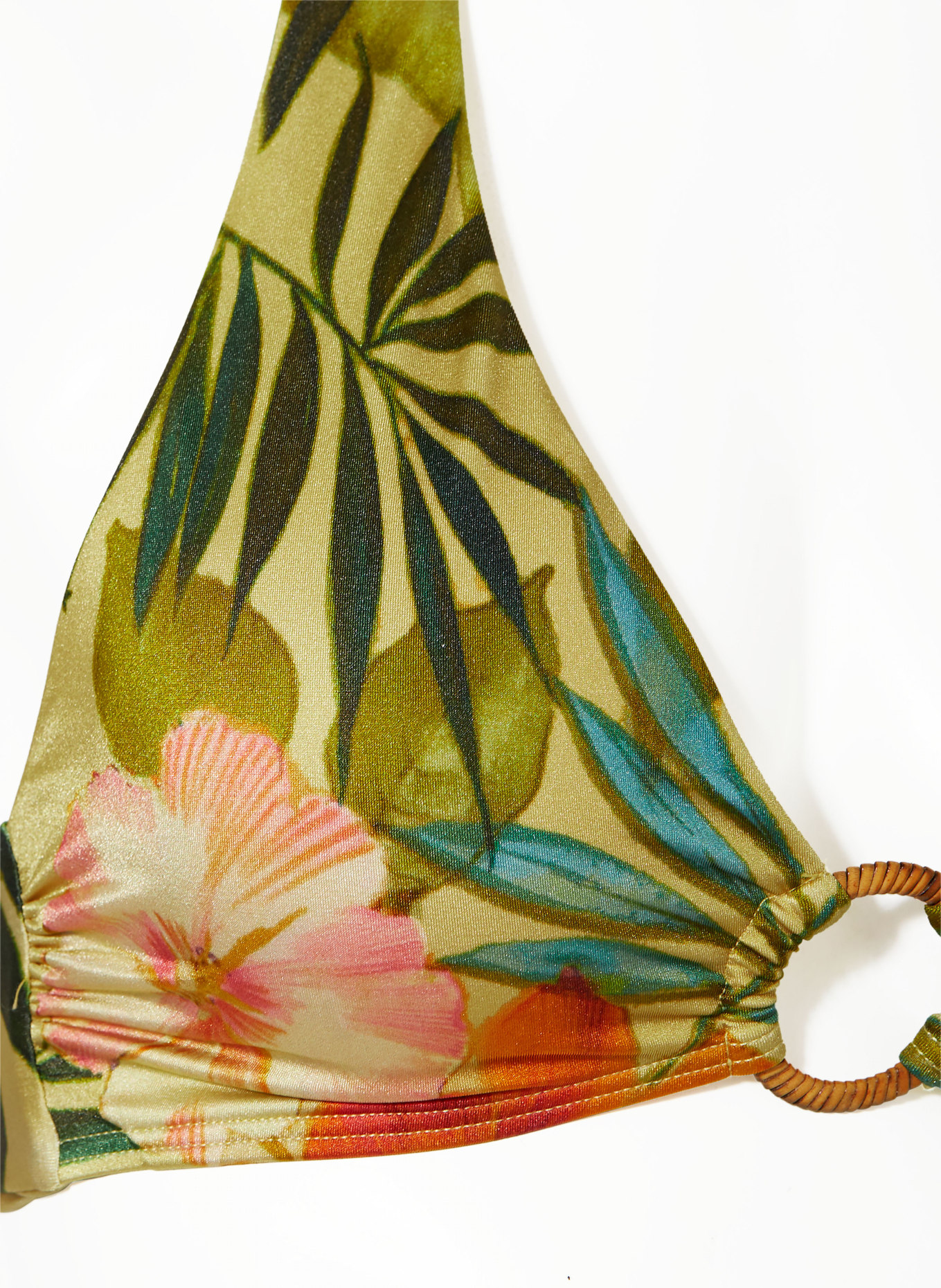 LAUREN RALPH LAUREN Halter neck bikini top ISLAND TROPICAL, Color: GREEN/ DARK YELLOW/ ORANGE (Image 4)