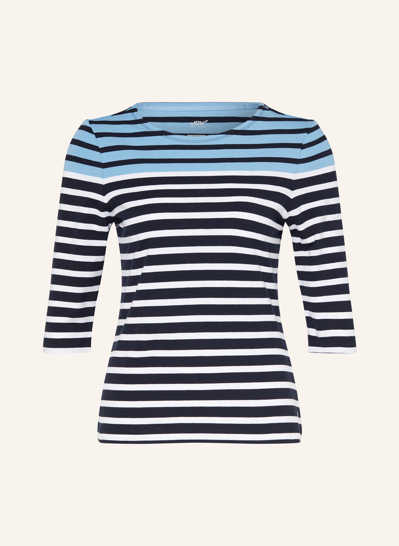 JOY sportswear Shirt CELIA with 3/4 sleeves, Color: DARK BLUE/ LIGHT BLUE/ WHITE (Image 1)