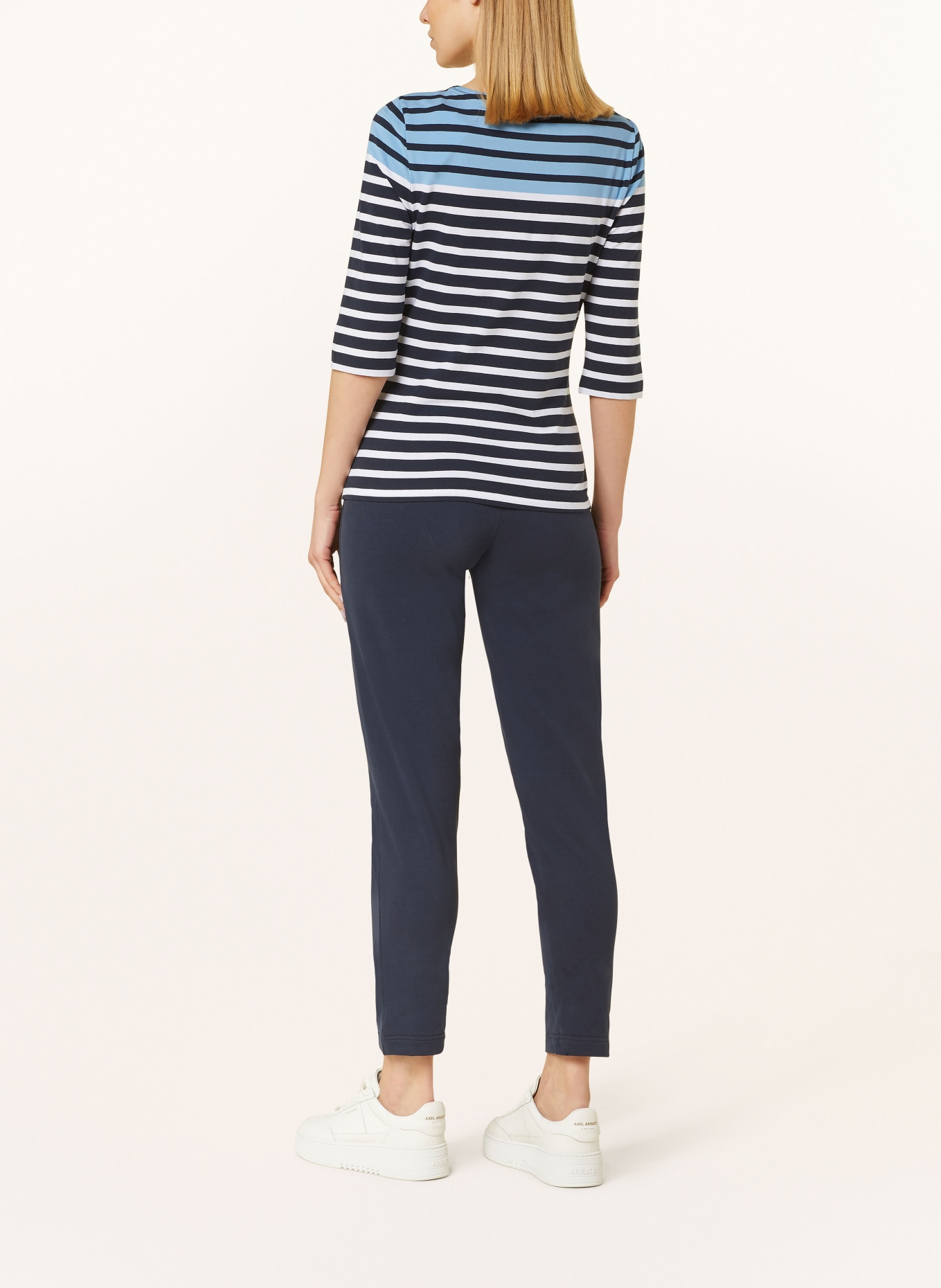 JOY sportswear Shirt CELIA with 3/4 sleeves, Color: DARK BLUE/ LIGHT BLUE/ WHITE (Image 3)