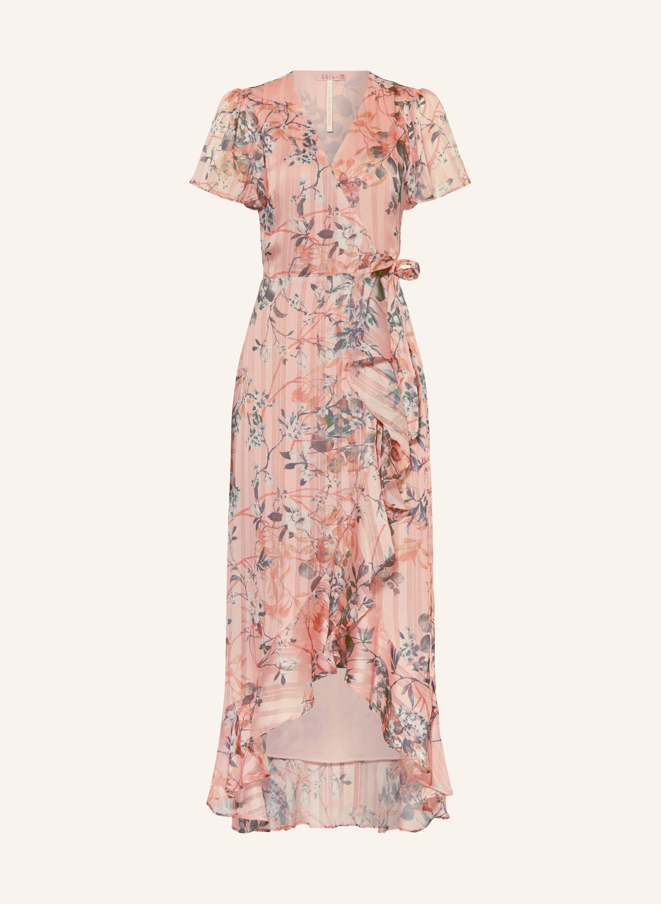 GUESS Wrap dress NEW JUNA with glitter thread, Color: LIGHT PINK (Image 1)