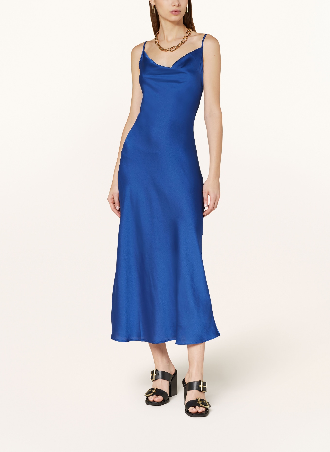 GUESS Satin dress AKILINA, Color: BLUE (Image 2)
