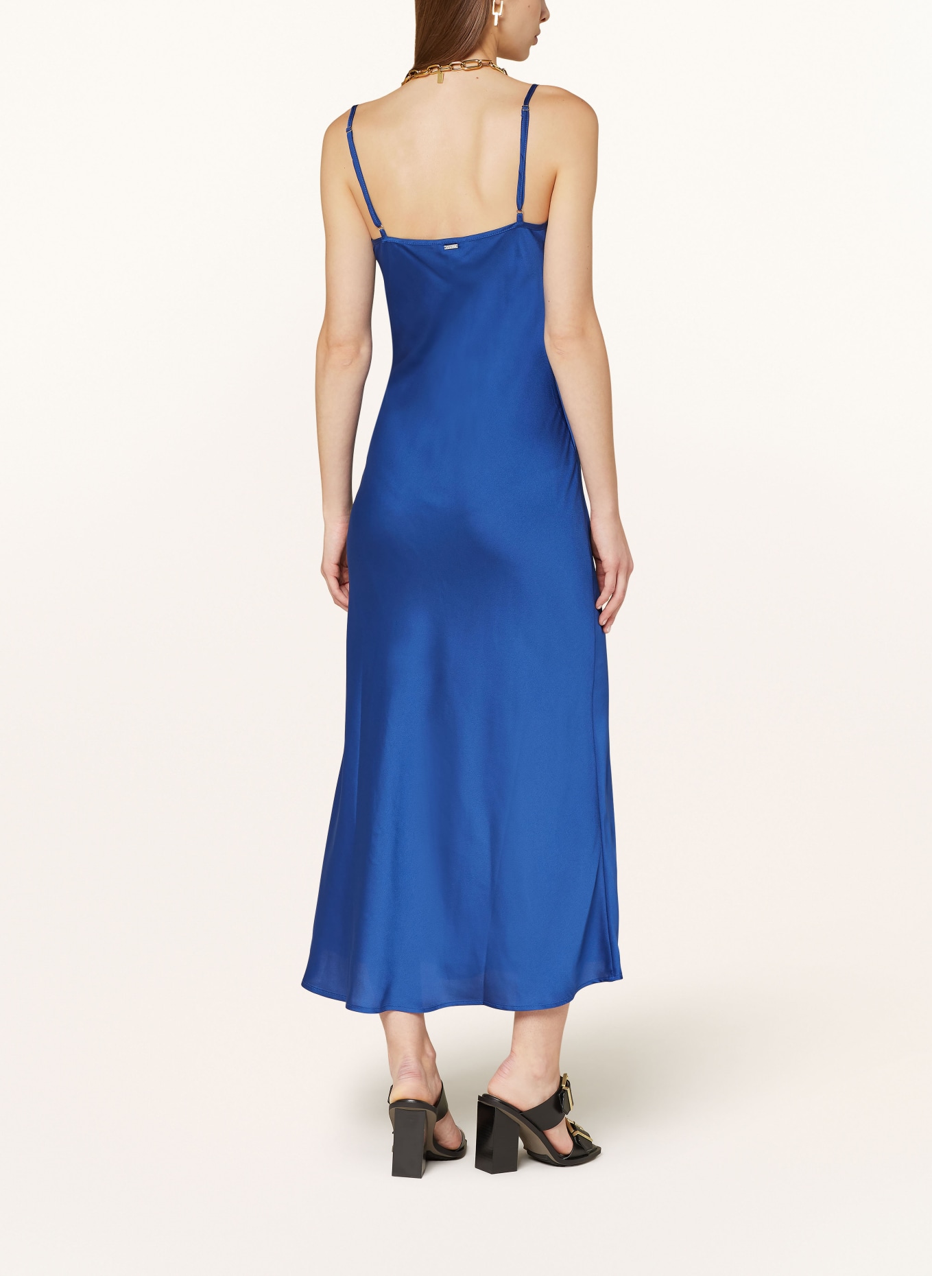 GUESS Satin dress AKILINA, Color: BLUE (Image 3)