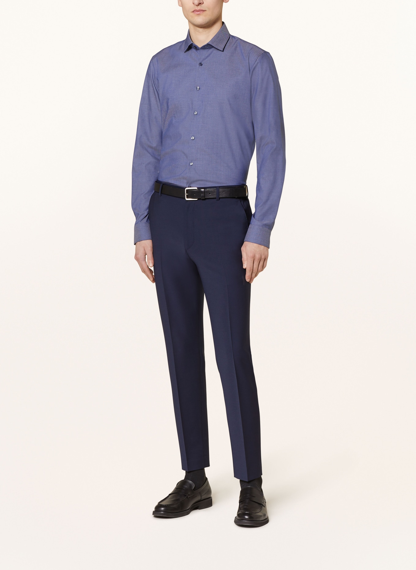 OLYMP Hemd No. Six super slim: DUNKELBLAU