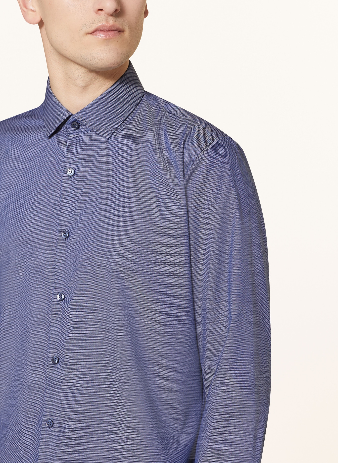 OLYMP Hemd No. Six super slim: DUNKELBLAU
